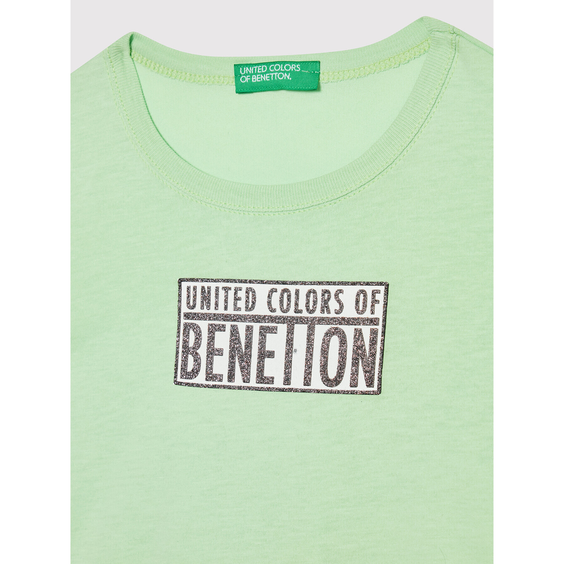 United Colors Of Benetton Majica 3I1XC101Q Zelena Regular Fit - Pepit.si