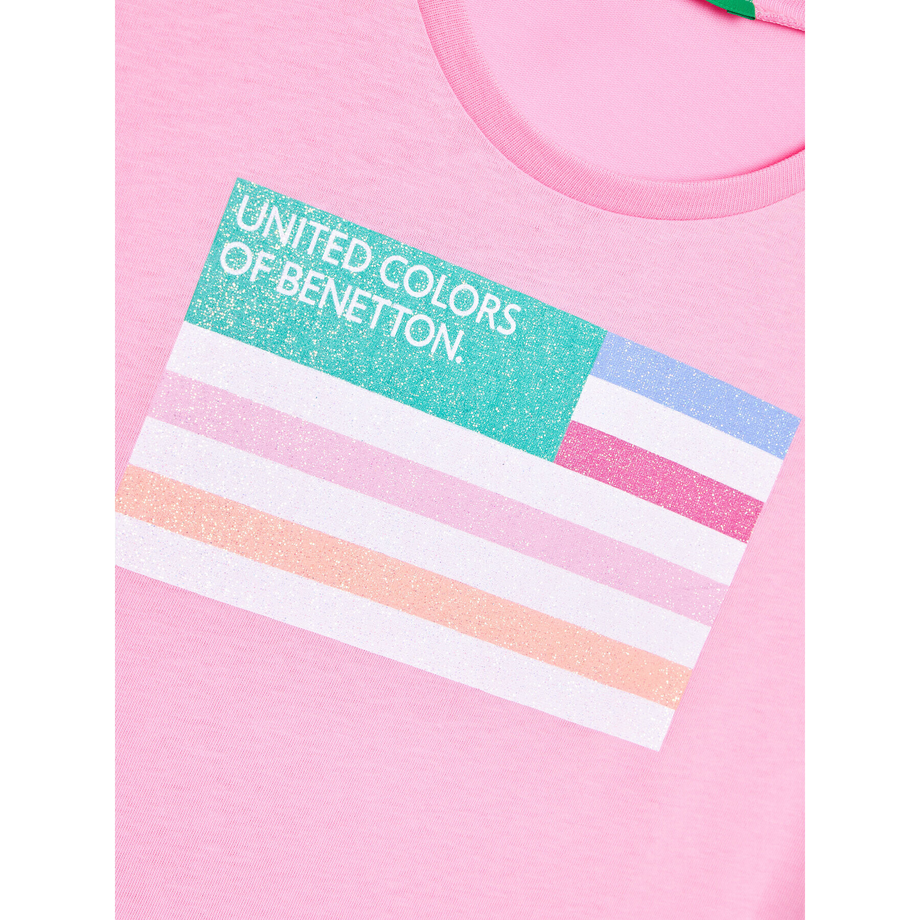 United Colors Of Benetton Majica 3I1XC10AJ Roza Regular Fit - Pepit.si