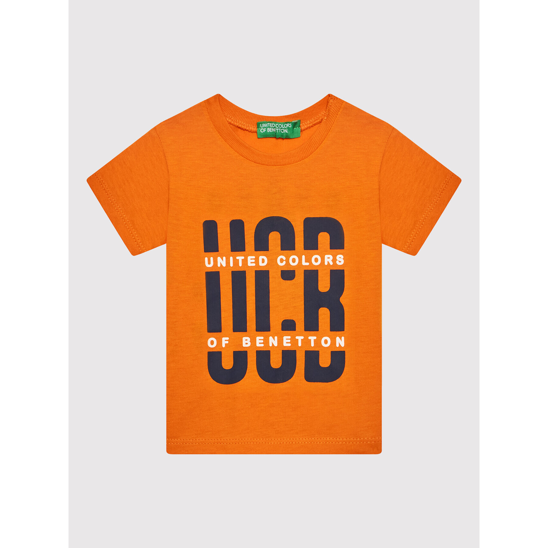 United Colors Of Benetton Majica 3I1XG100G Oranžna Regular Fit - Pepit.si