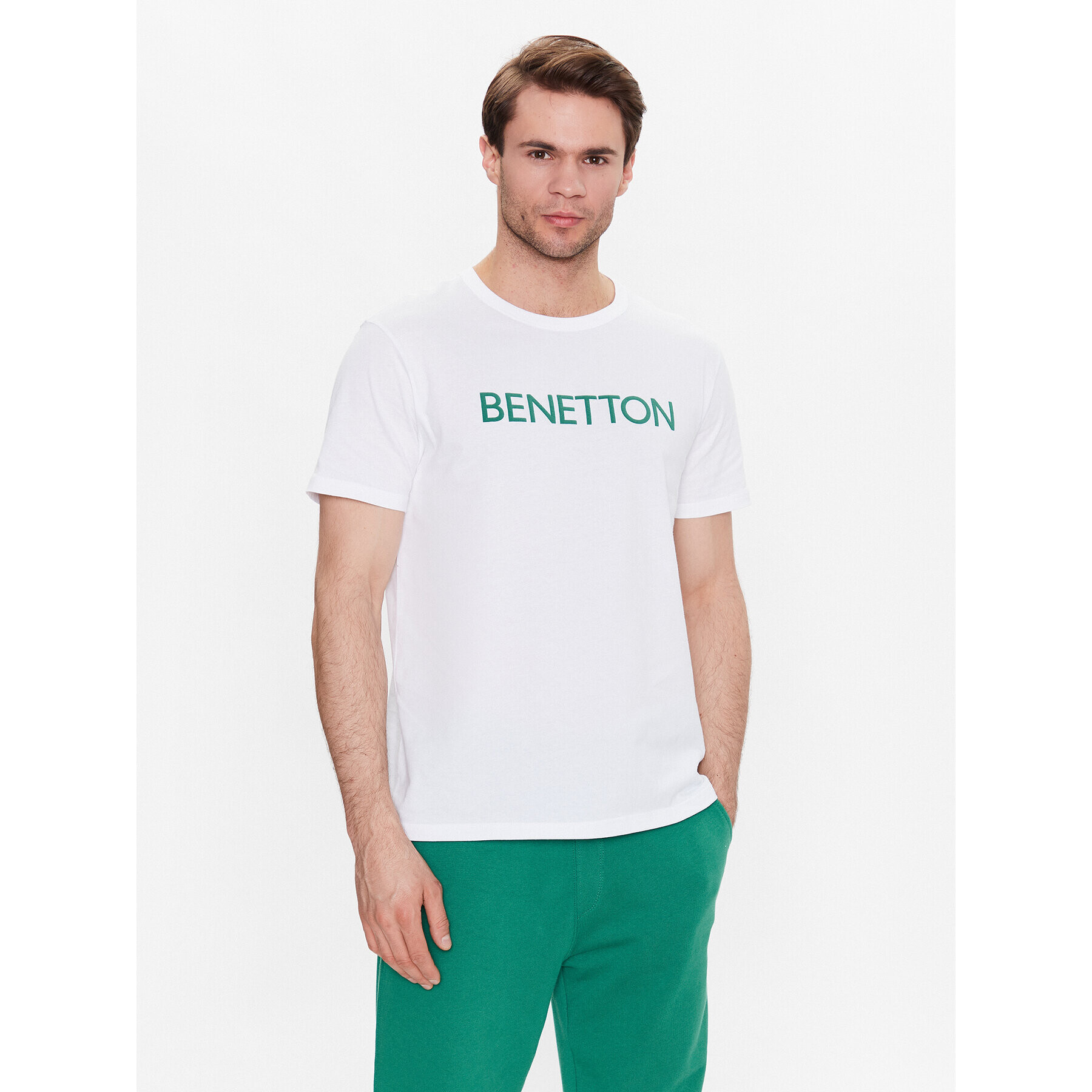 United Colors Of Benetton Majica 3I1XU100A Bela Regular Fit - Pepit.si