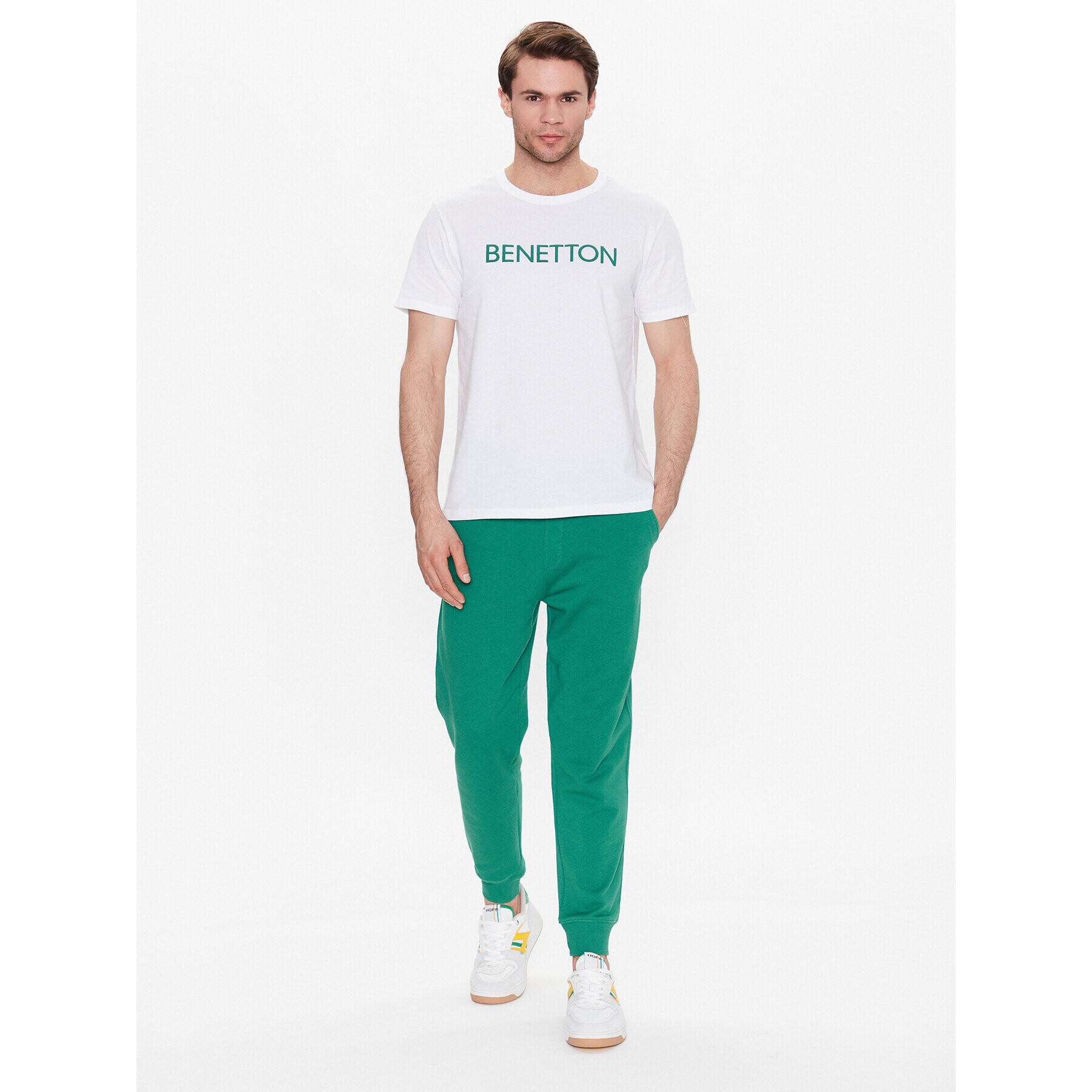 United Colors Of Benetton Majica 3I1XU100A Bela Regular Fit - Pepit.si