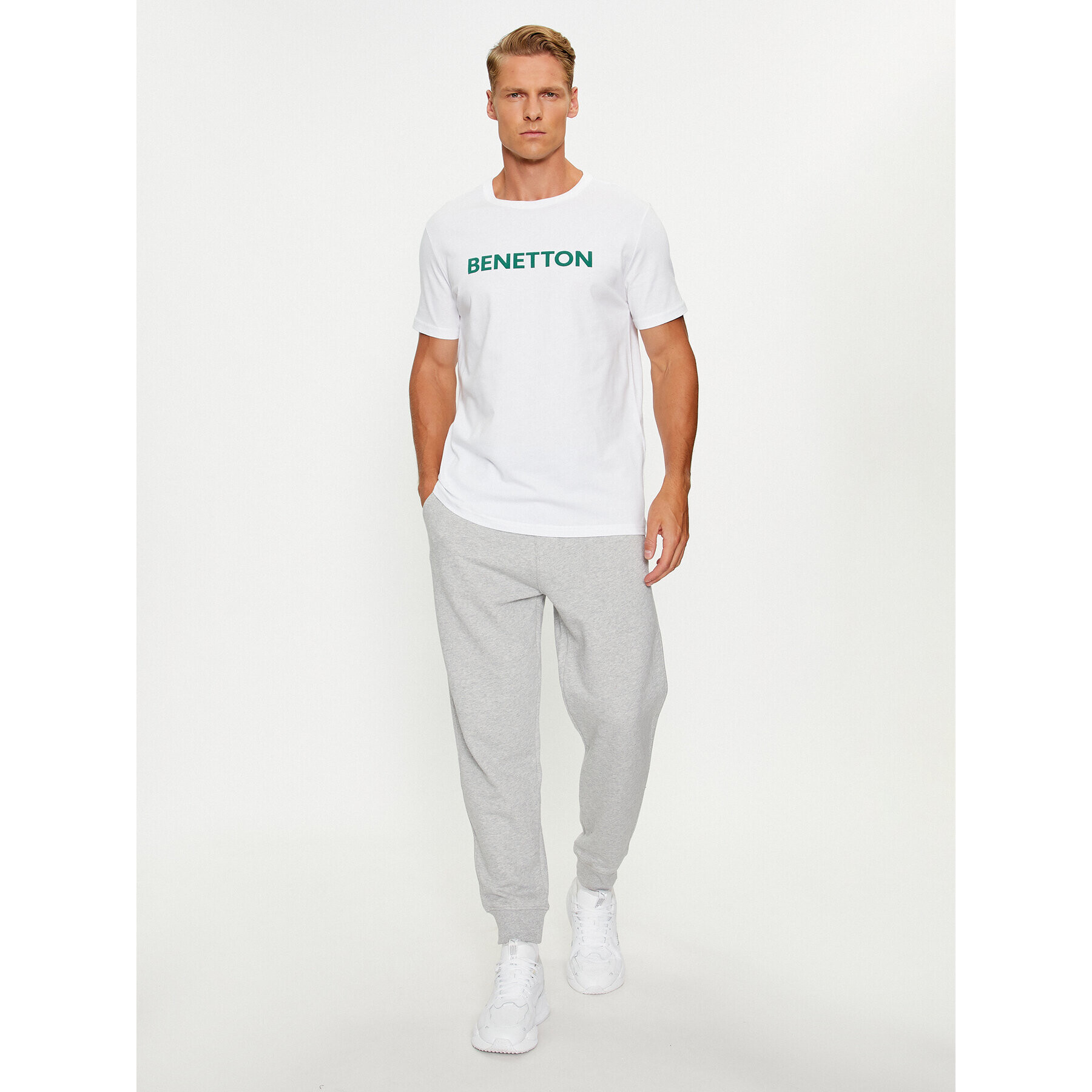 United Colors Of Benetton Majica 3I1XU100A Bela Regular Fit - Pepit.si