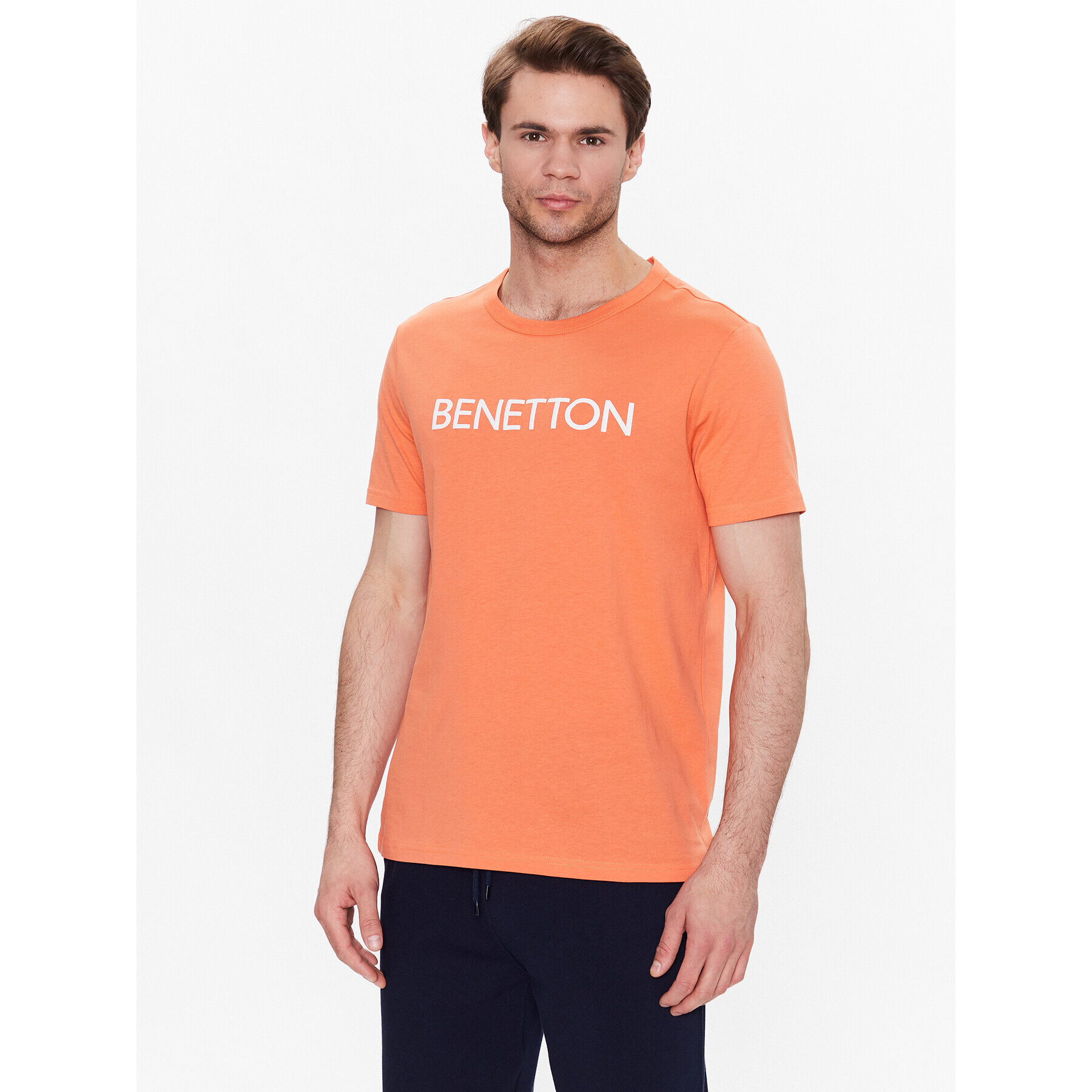 United Colors Of Benetton Majica 3I1XU100A Oranžna Regular Fit - Pepit.si