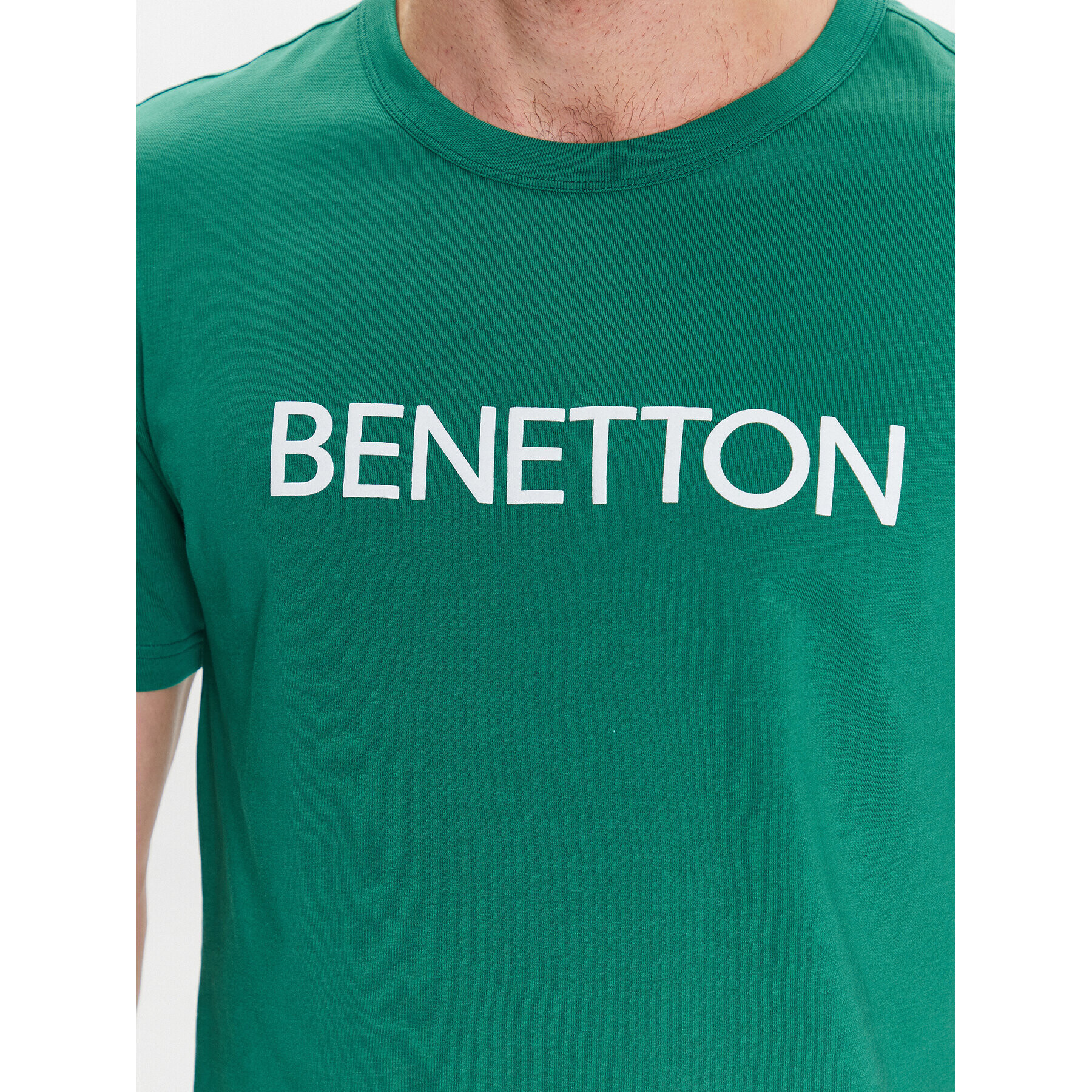 United Colors Of Benetton Majica 3I1XU100A Zelena Regular Fit - Pepit.si