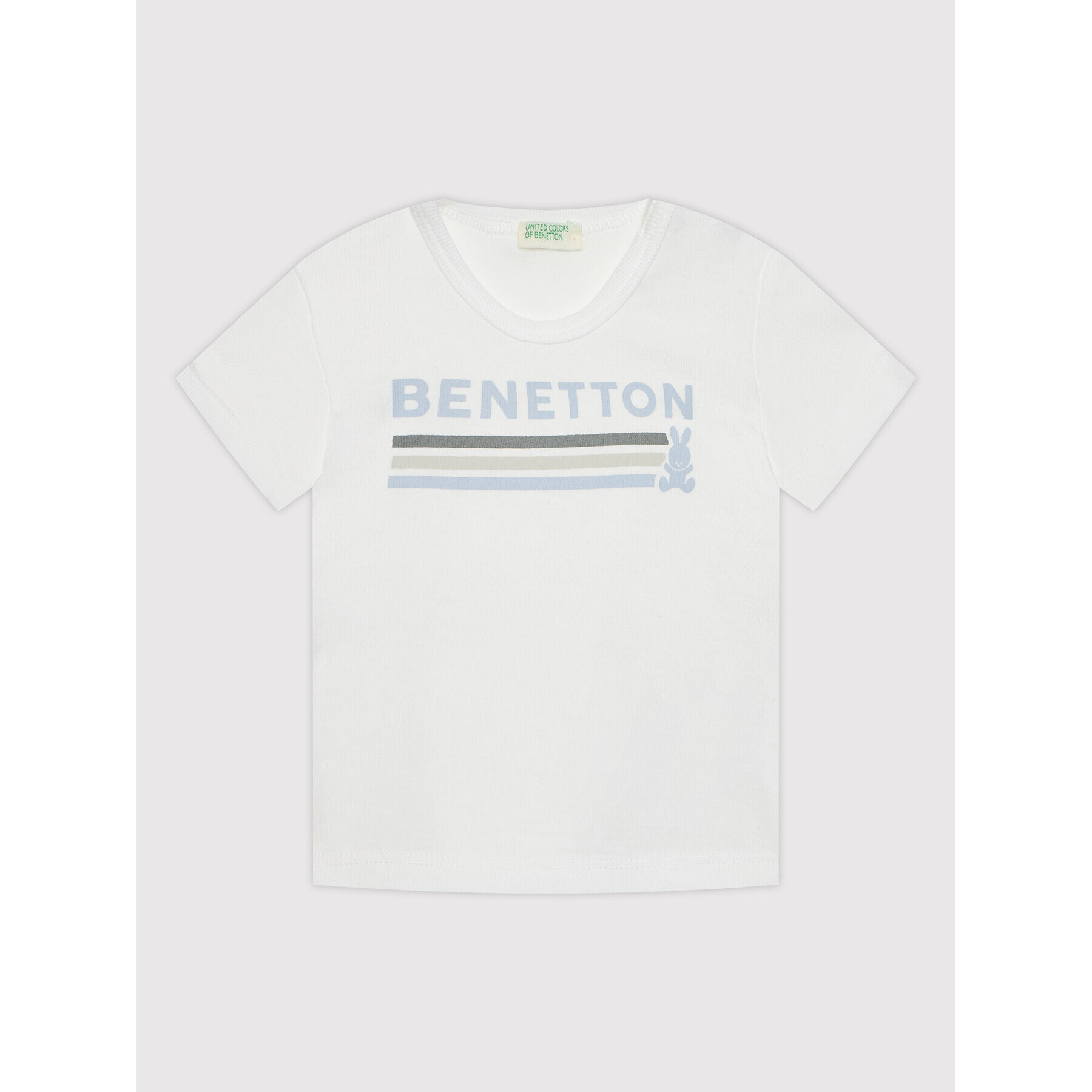 United Colors Of Benetton Majica 3I9WMM28H Bela Regular Fit - Pepit.si