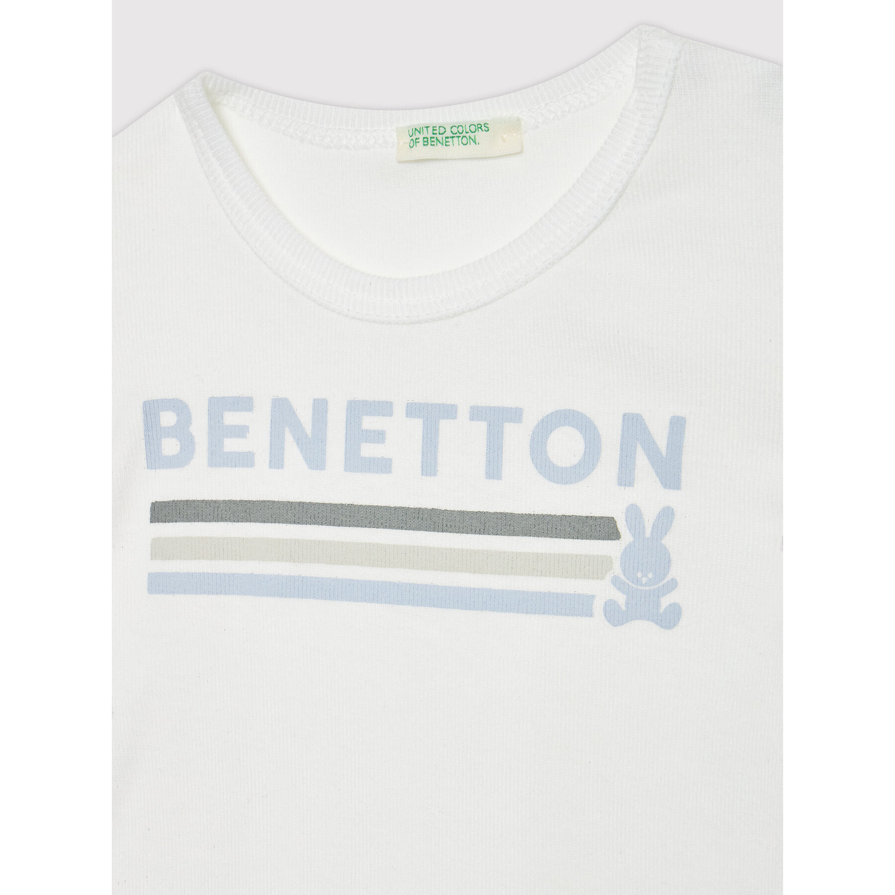 United Colors Of Benetton Majica 3I9WMM28H Bela Regular Fit - Pepit.si