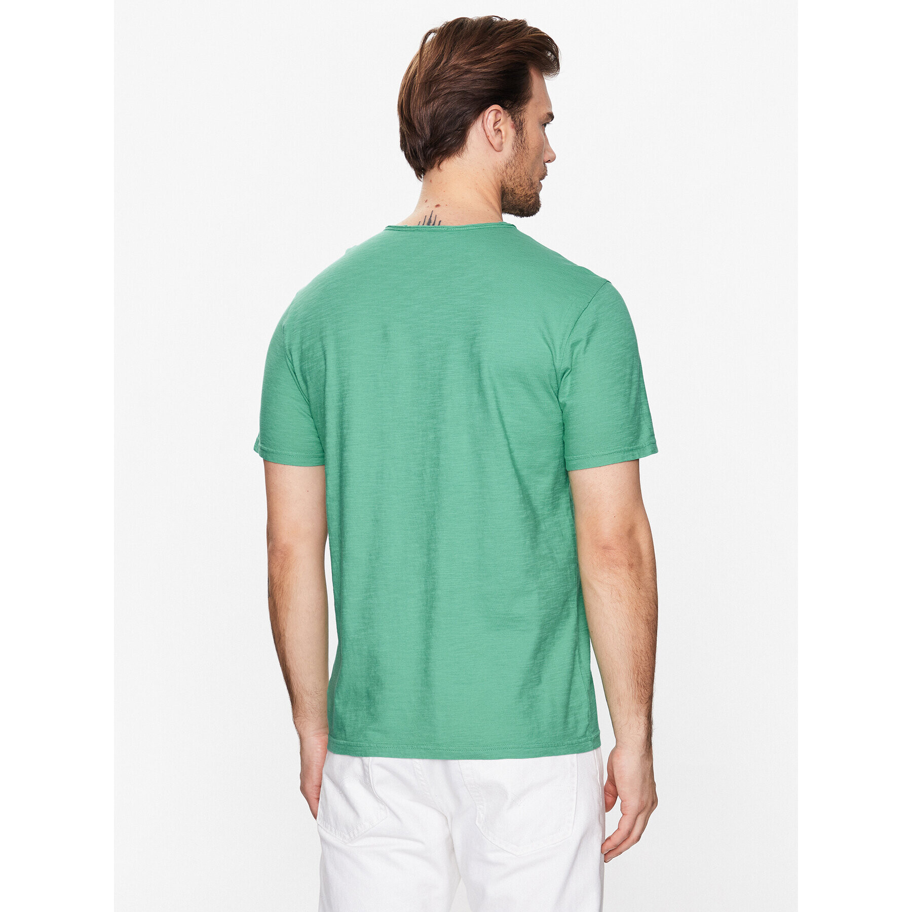 United Colors Of Benetton Majica 3JE1J4264 Zelena Relaxed Fit - Pepit.si