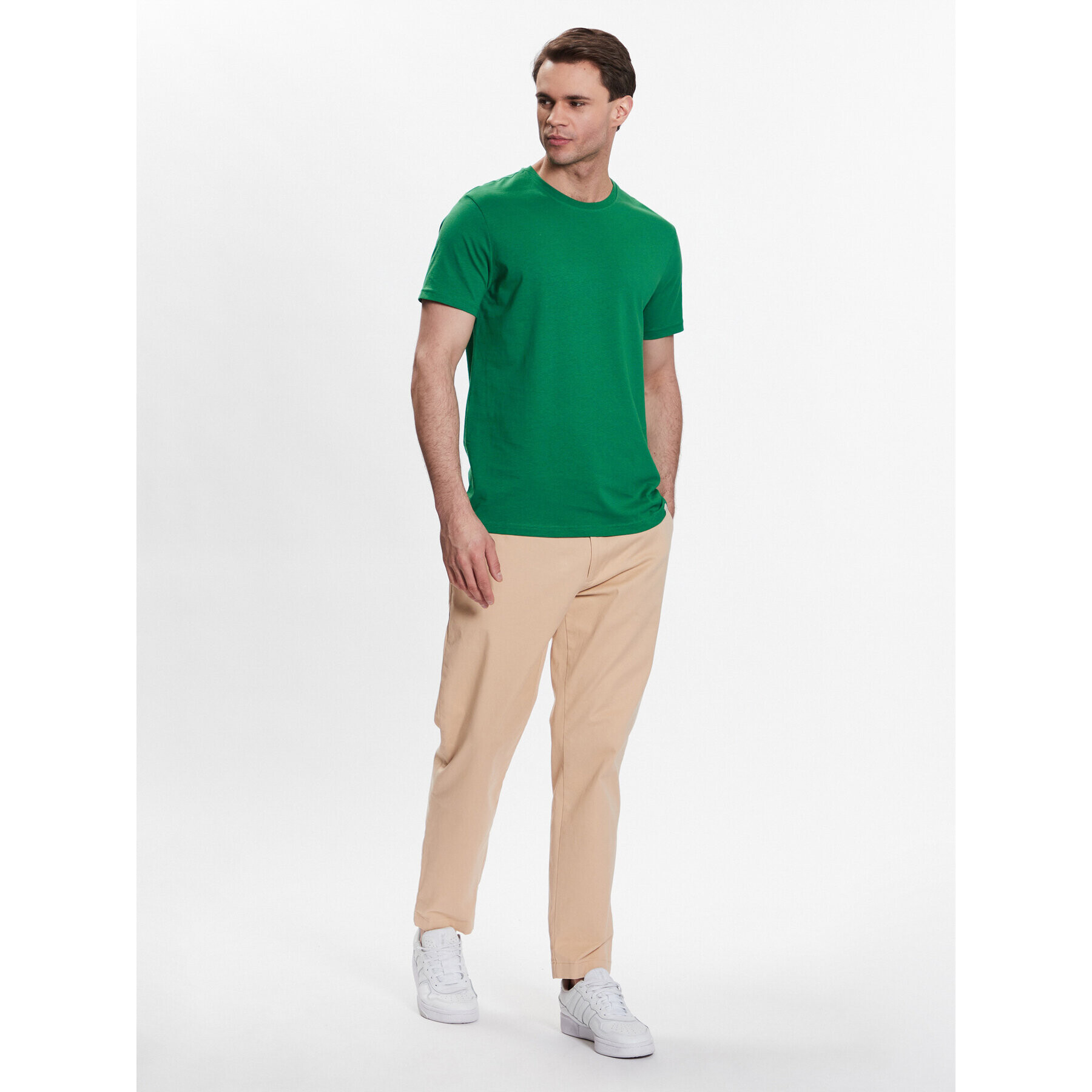 United Colors Of Benetton Majica 3U53J1F15 Zelena Regular Fit - Pepit.si