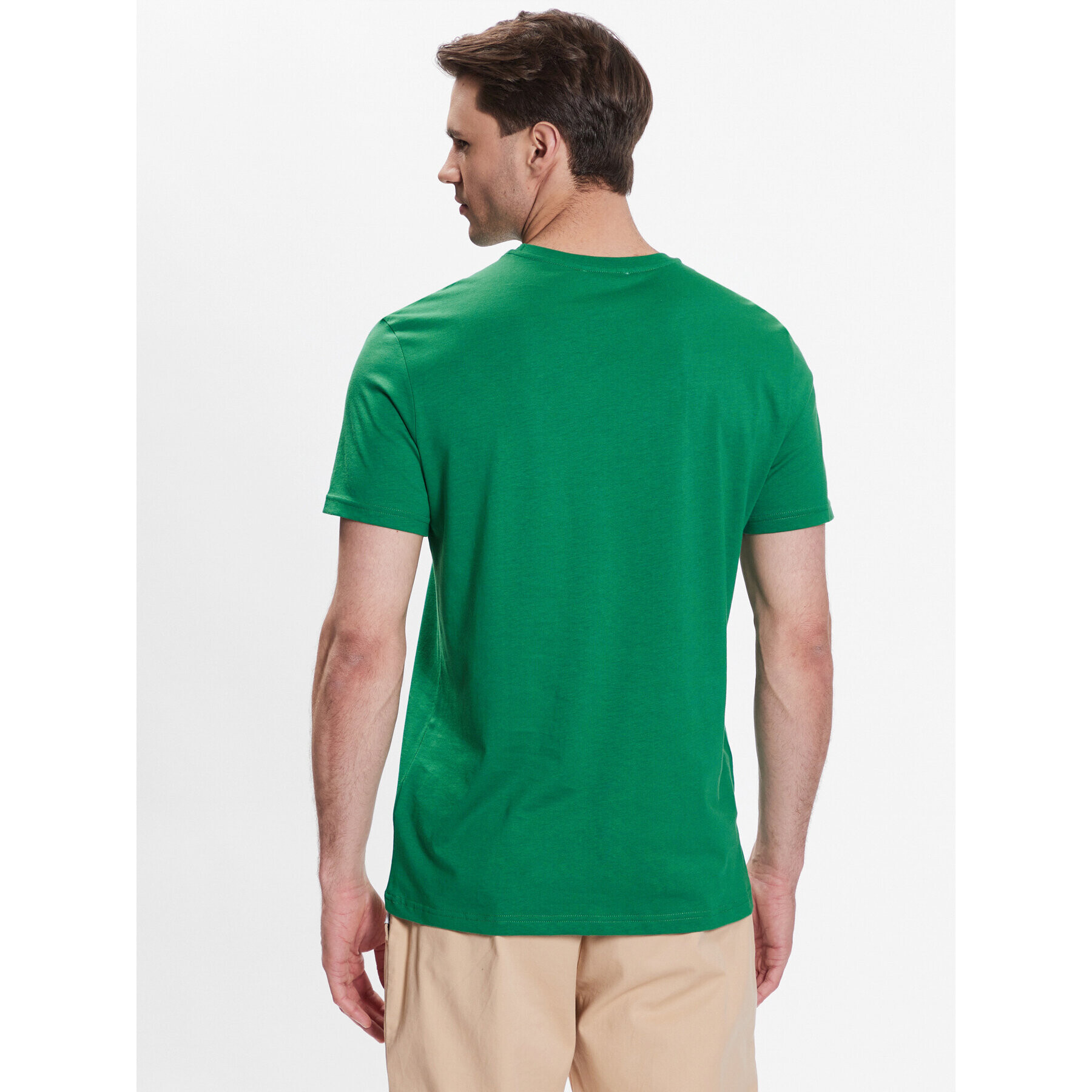 United Colors Of Benetton Majica 3U53J1F15 Zelena Regular Fit - Pepit.si