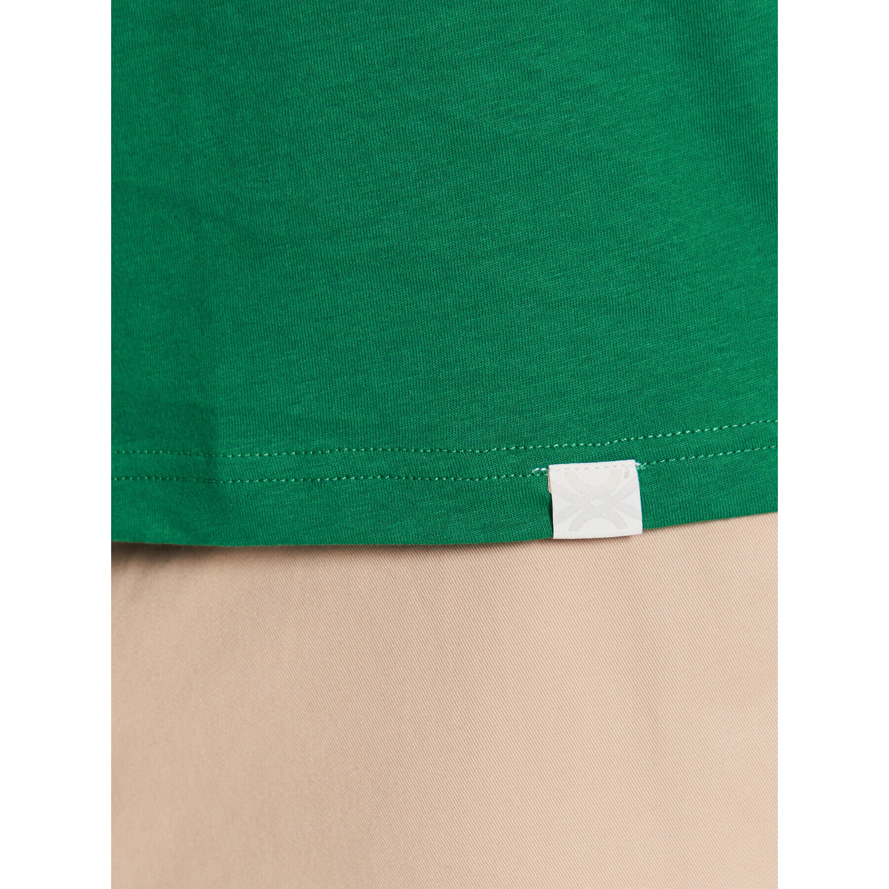 United Colors Of Benetton Majica 3U53J1F15 Zelena Regular Fit - Pepit.si