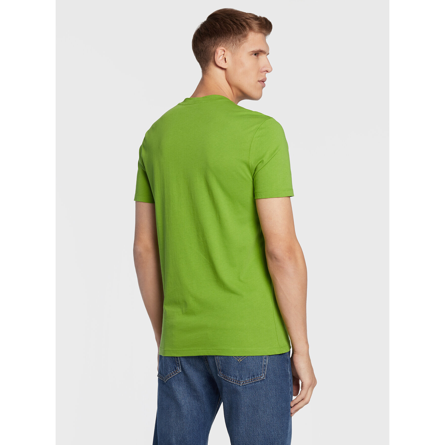 United Colors Of Benetton Majica 3U53U1037 Zelena Regular Fit - Pepit.si