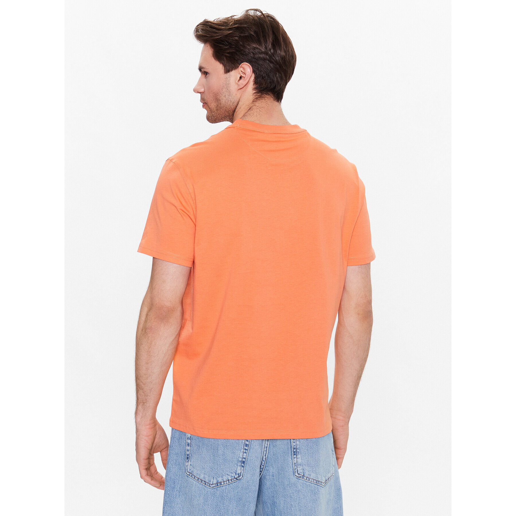 United Colors Of Benetton Majica 3YR3U1050 Oranžna Regular Fit - Pepit.si