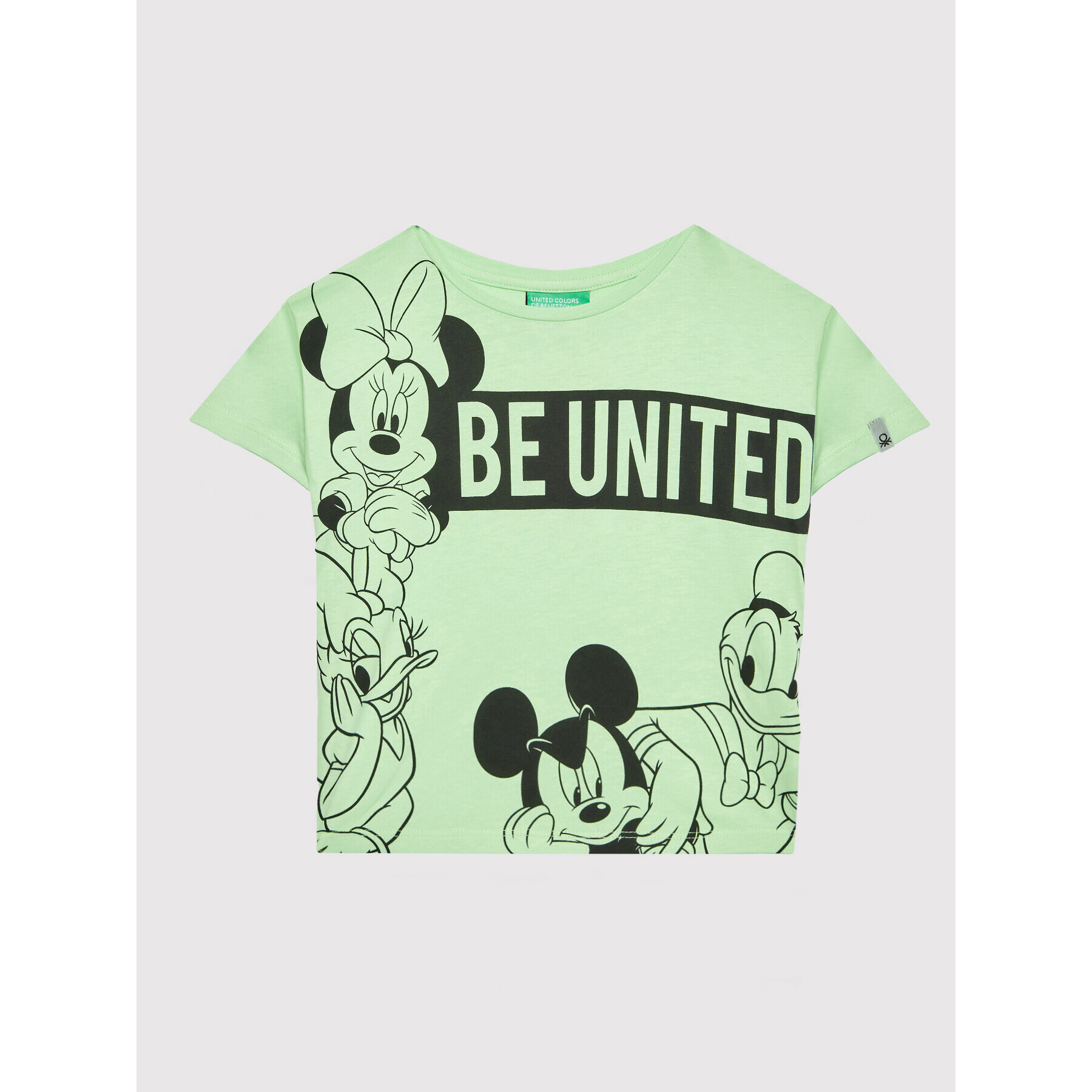 United Colors Of Benetton Majica DISNEY 3096C105L Zelena Relaxed Fit - Pepit.si