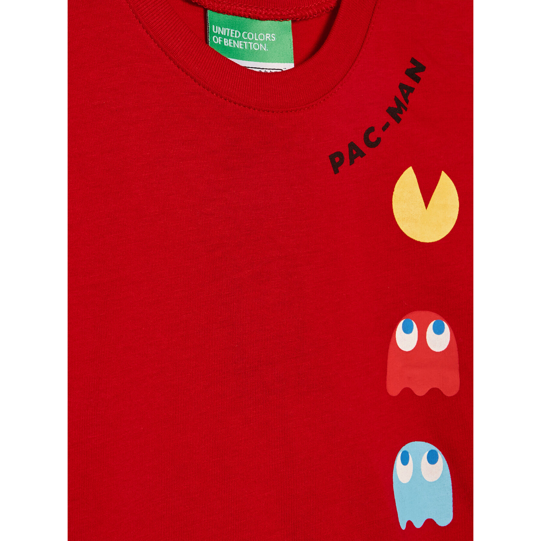 United Colors Of Benetton Majica PAC-MAN 3096G102F Rdeča Regular Fit - Pepit.si