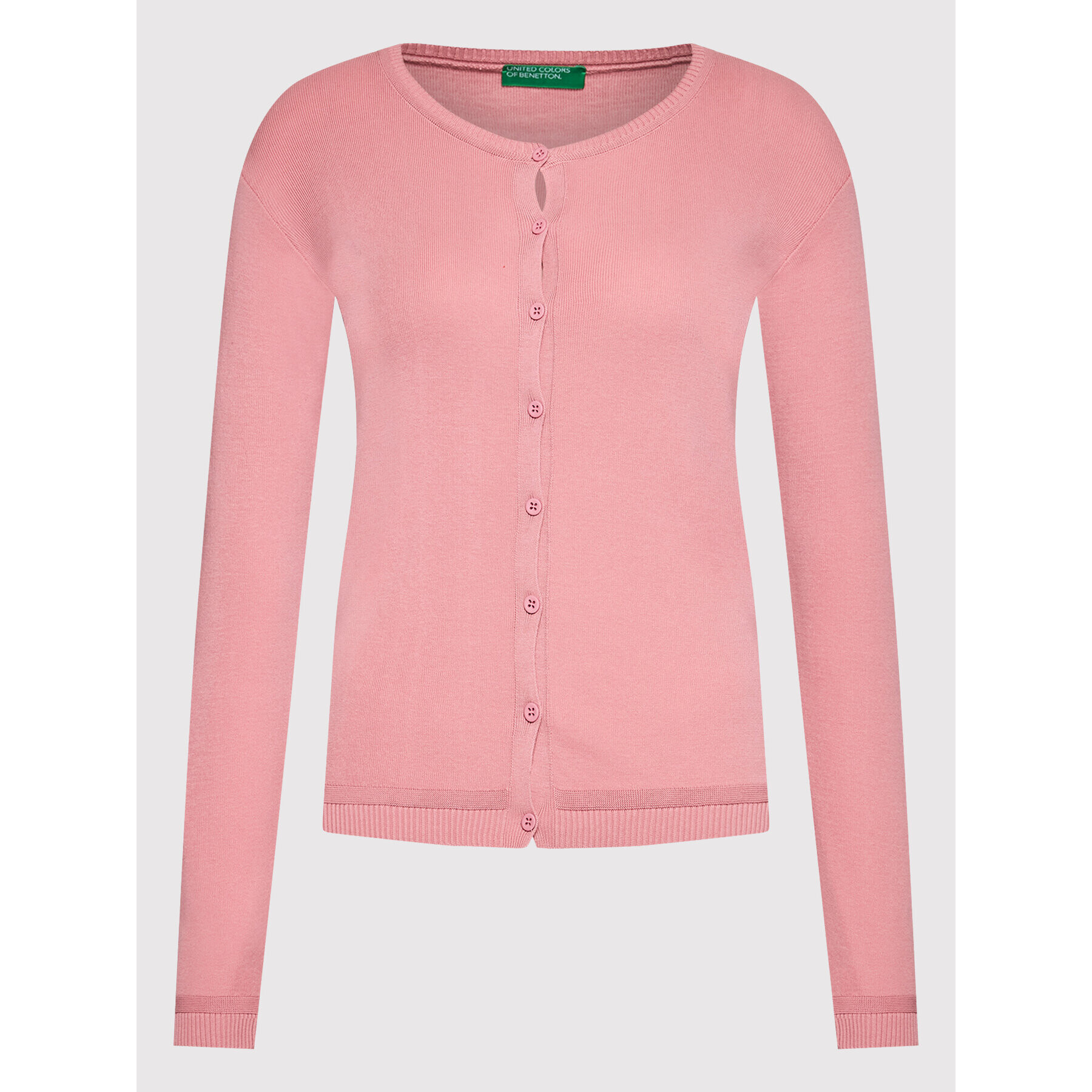 United Colors Of Benetton Pletena jopica 1091D5558 Roza Regular Fit - Pepit.si