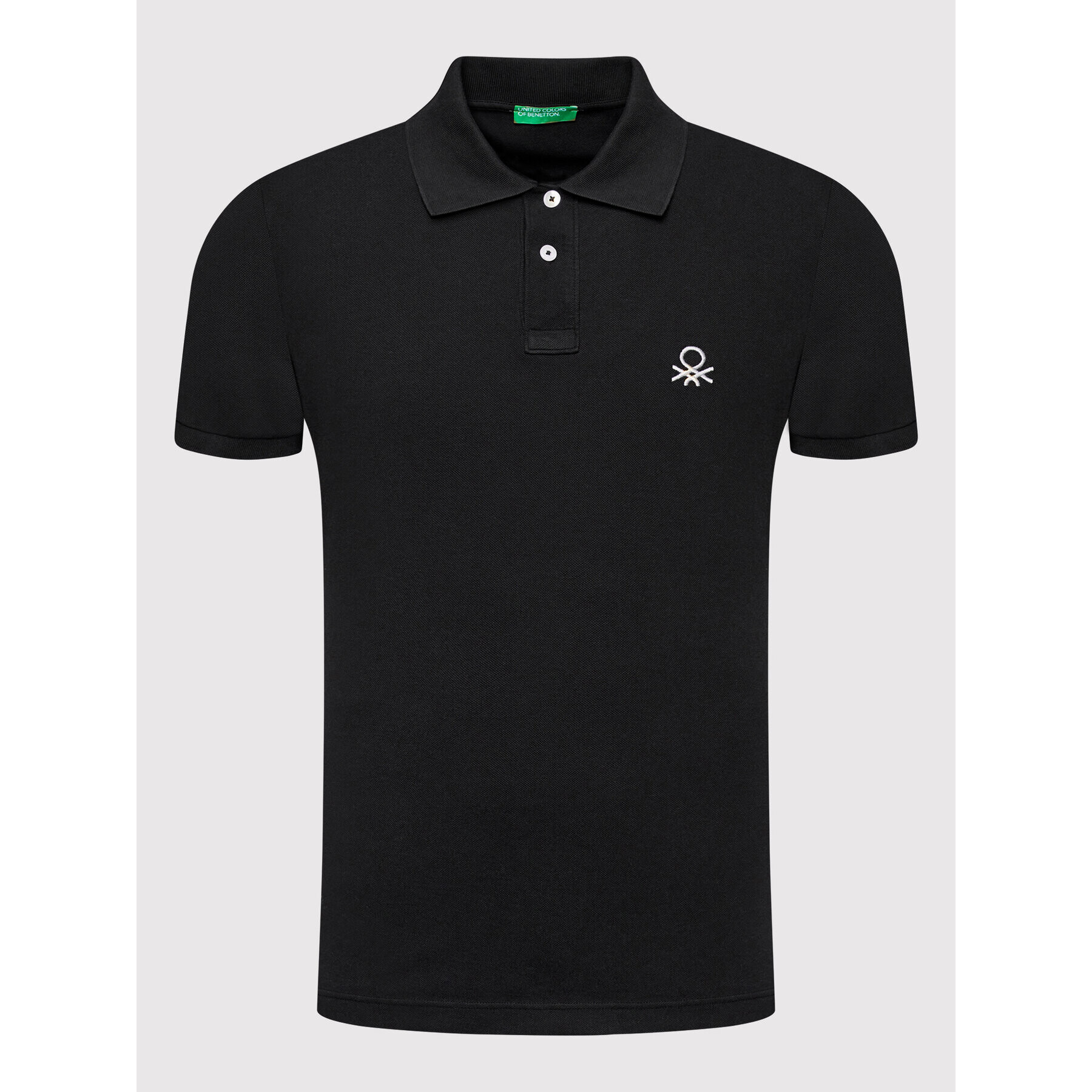 United Colors Of Benetton Polo majica 3089J3178 Črna Slim Fit - Pepit.si