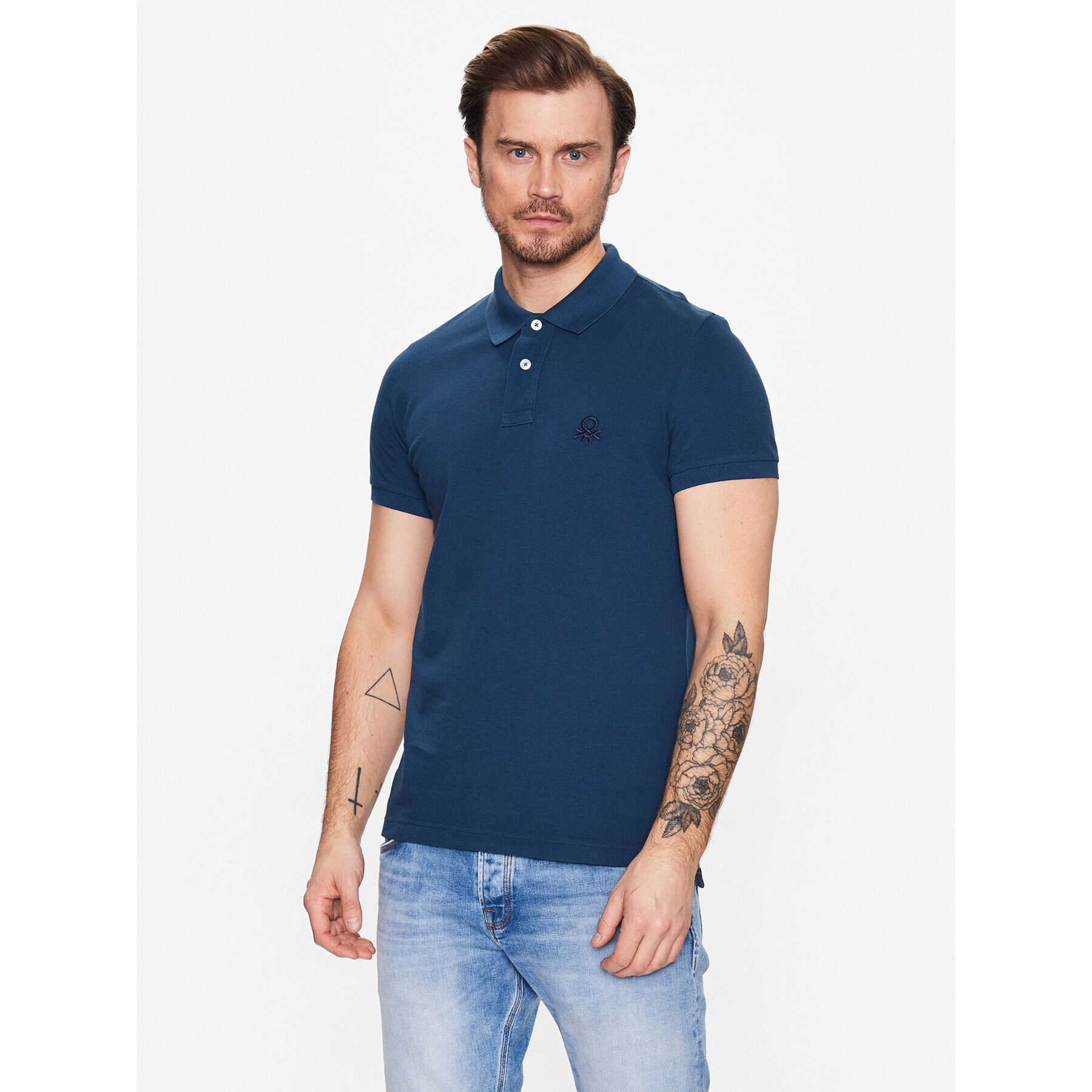 United Colors Of Benetton Polo majica 3089J3178 Modra Regular Fit - Pepit.si