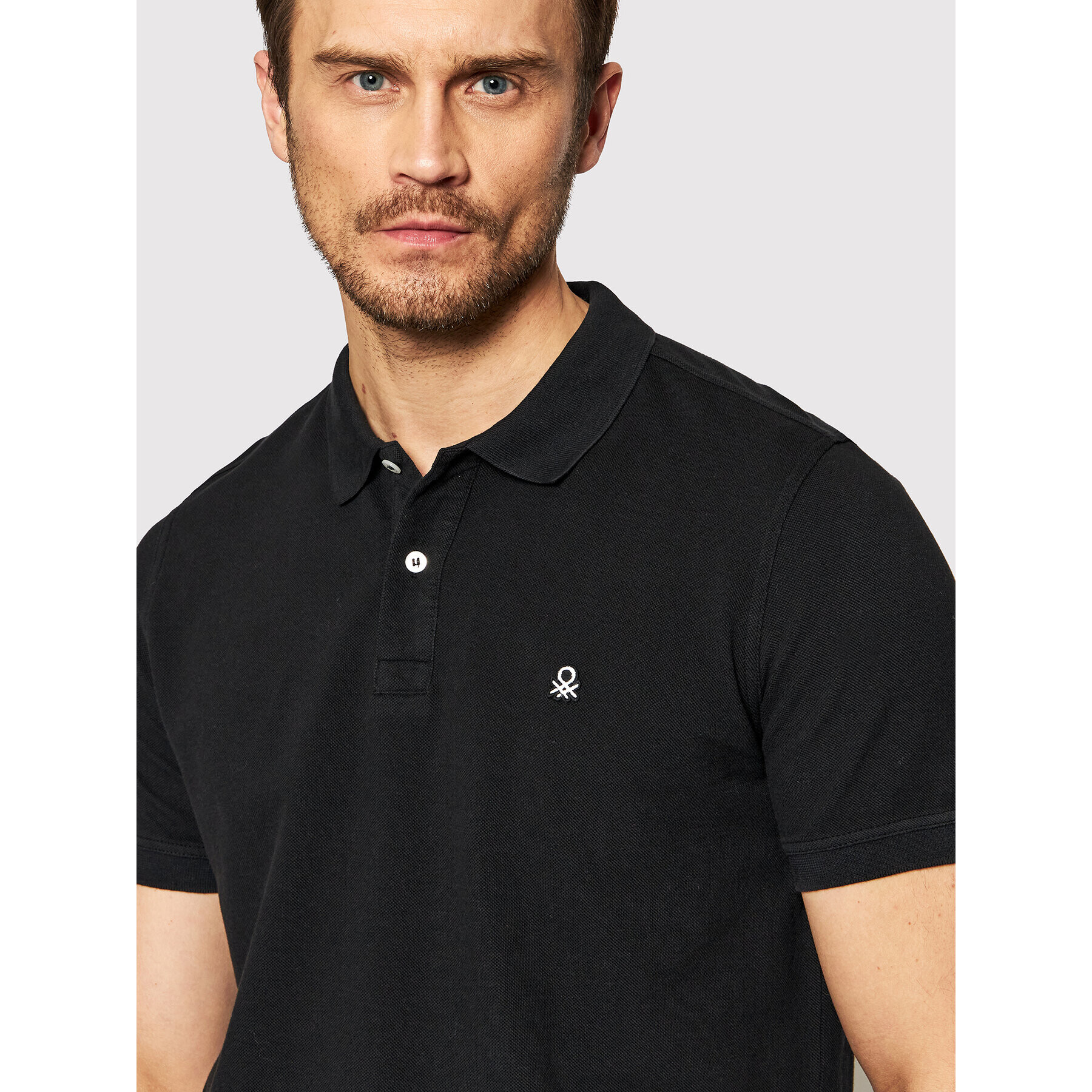 United Colors Of Benetton Polo majica 3089J3179 Črna Regular Fit - Pepit.si