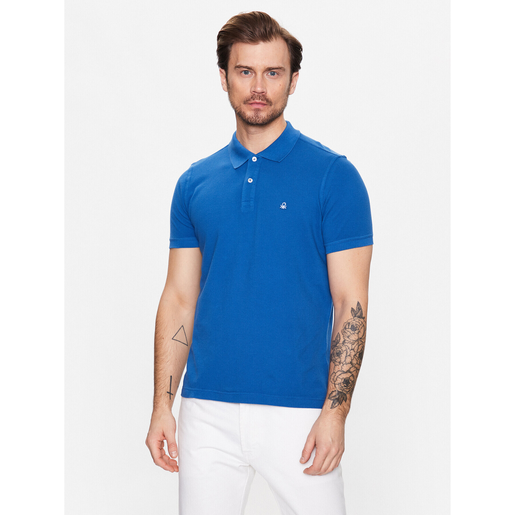 United Colors Of Benetton Polo majica 3089J3179 Modra Regular Fit - Pepit.si