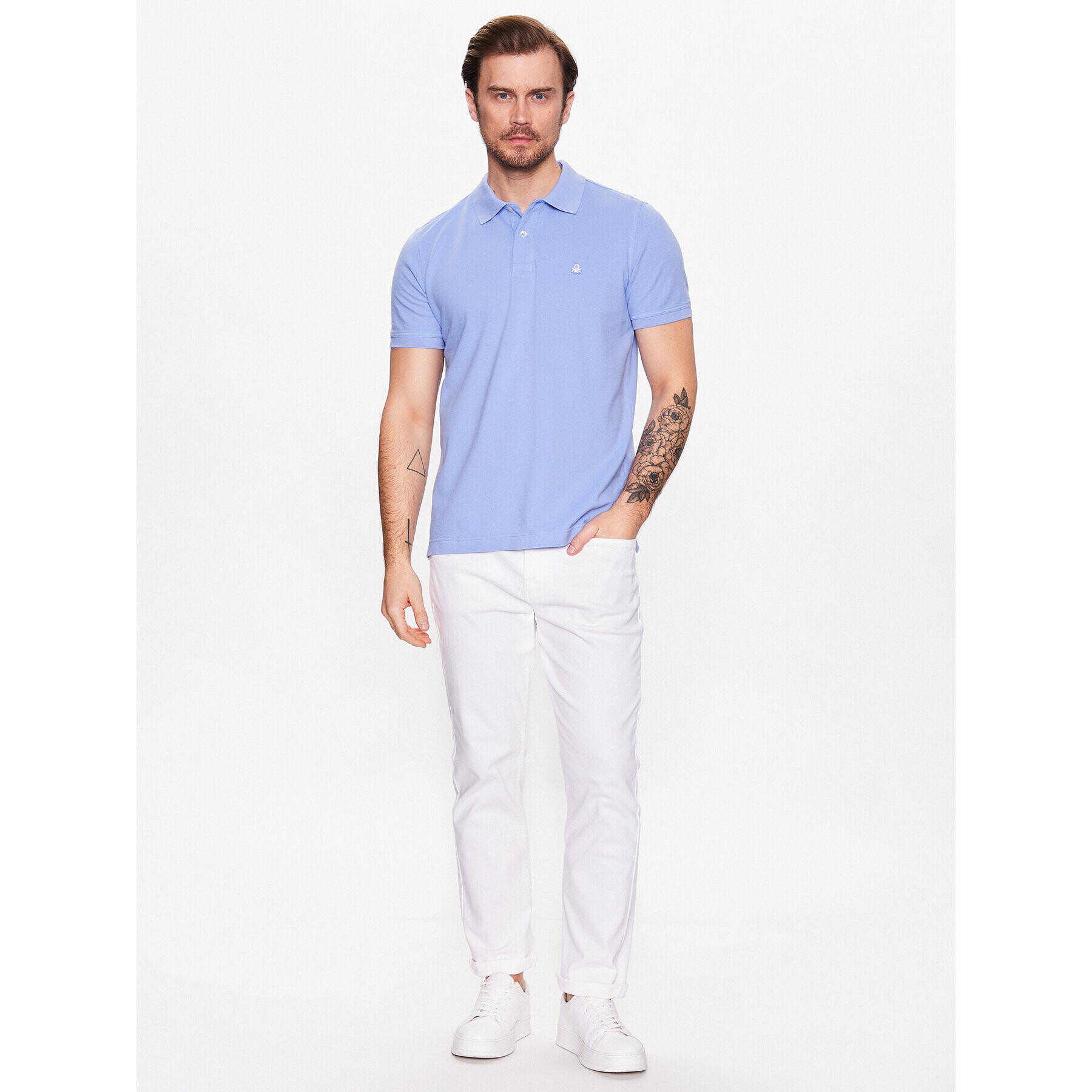 United Colors Of Benetton Polo majica 3089J3179 Vijolična Regular Fit - Pepit.si