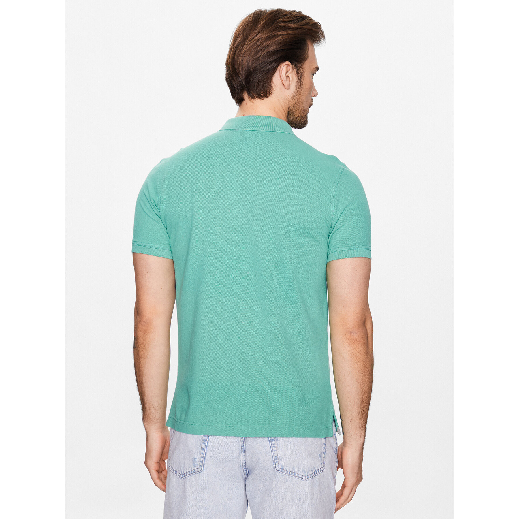 United Colors Of Benetton Polo majica 3089J3179 Zelena Regular Fit - Pepit.si