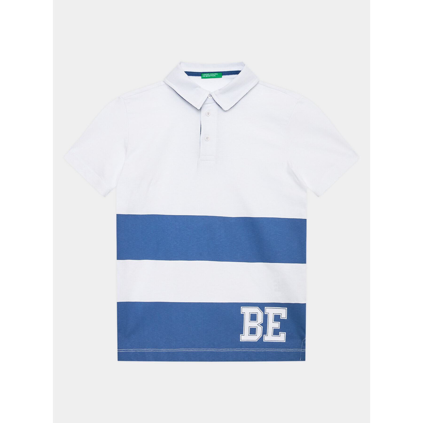 United Colors Of Benetton Polo majica 3BL0C300W Bela Regular Fit - Pepit.si