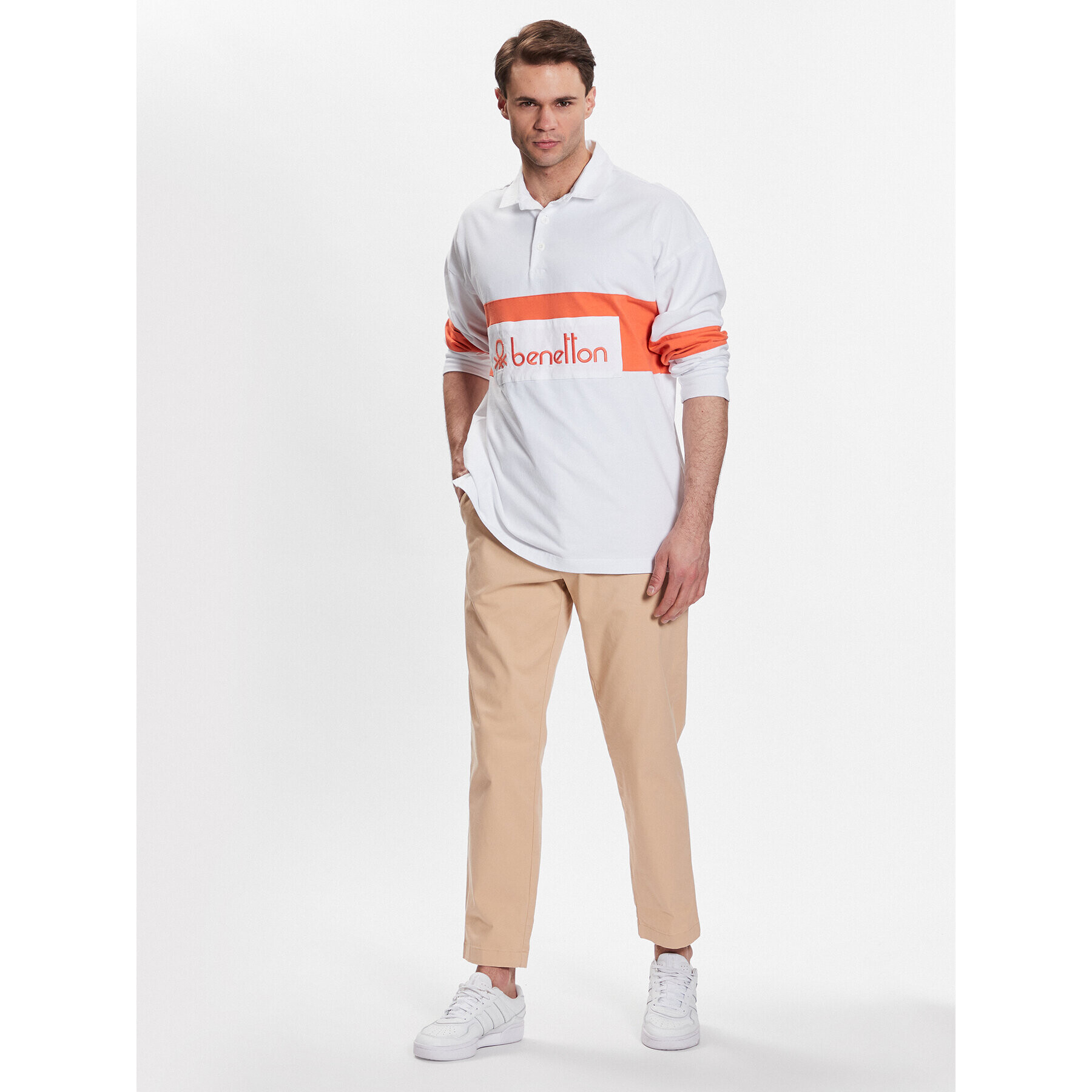 United Colors Of Benetton Polo majica 3MI6U3001 Pisana Regular Fit - Pepit.si