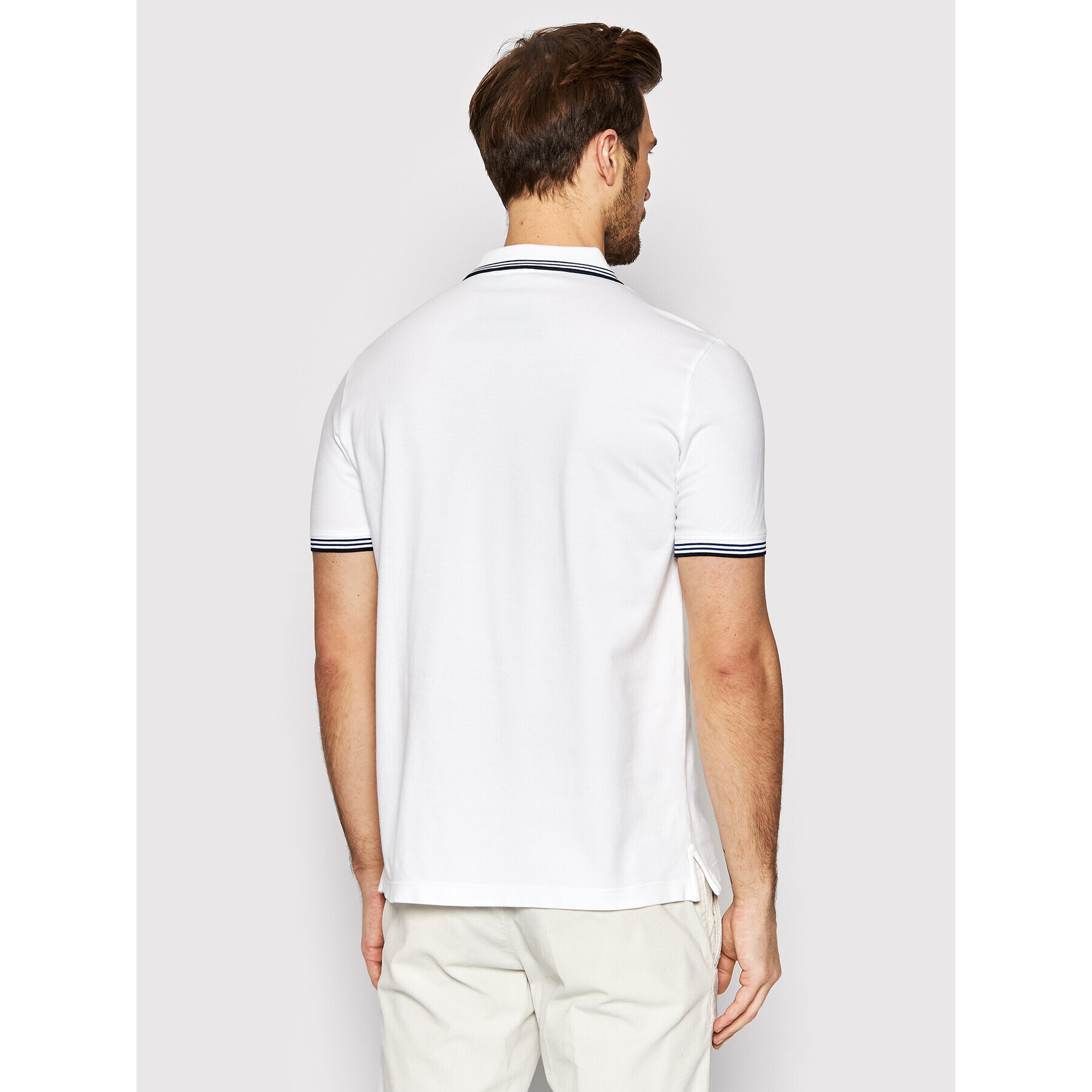 United Colors Of Benetton Polo majica 3WG9J3181 Bela Regular Fit - Pepit.si