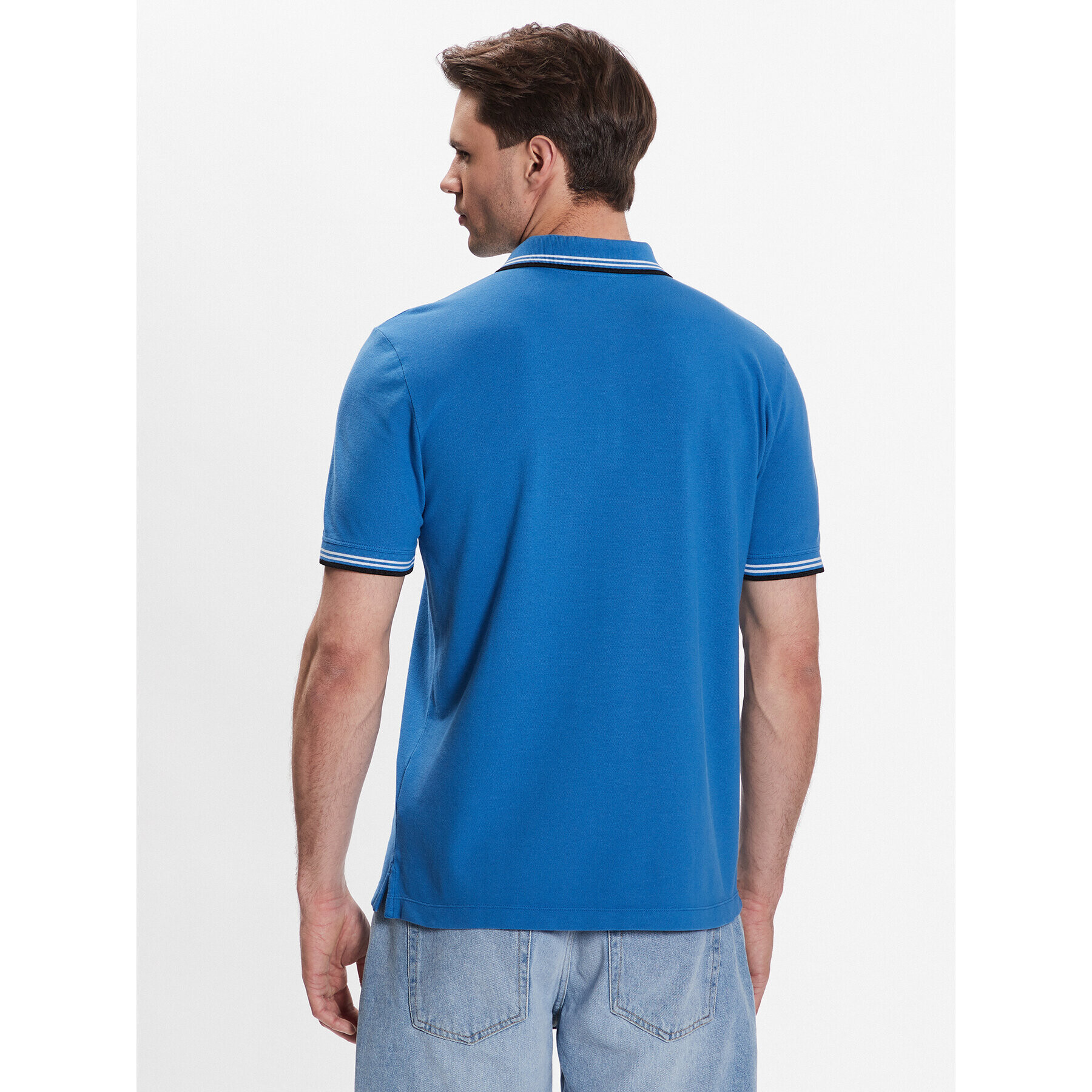 United Colors Of Benetton Polo majica 3WG9J3181 Modra Regular Fit - Pepit.si