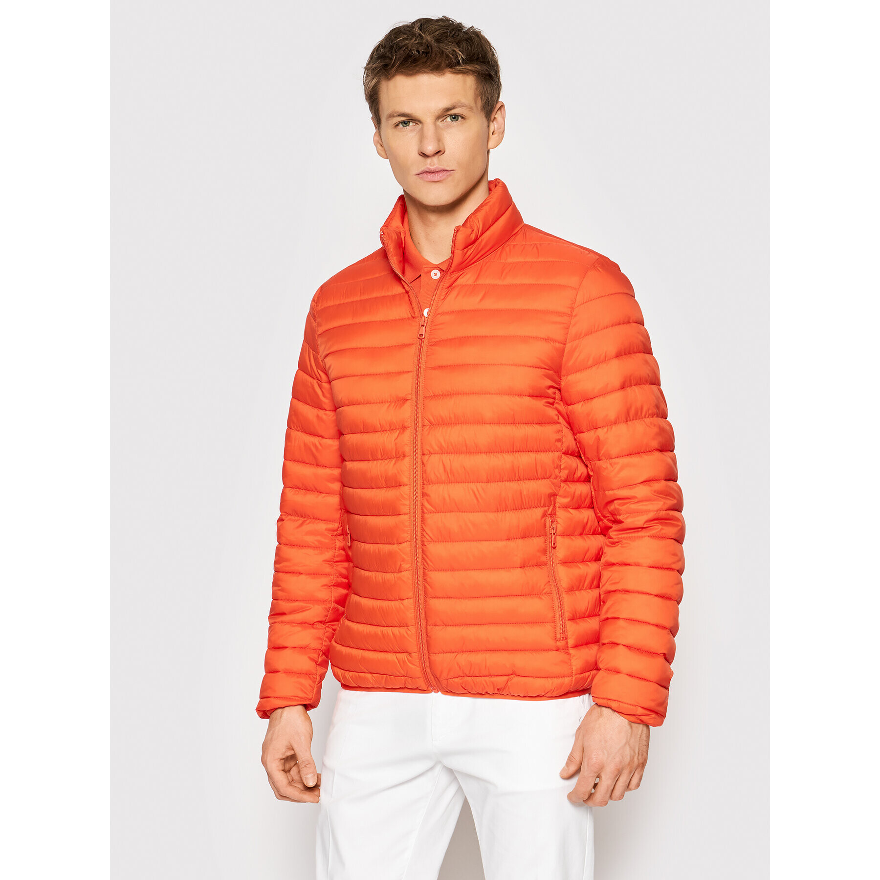 United Colors Of Benetton Puhovka 2BA2UN00E Oranžna Slim Fit - Pepit.si