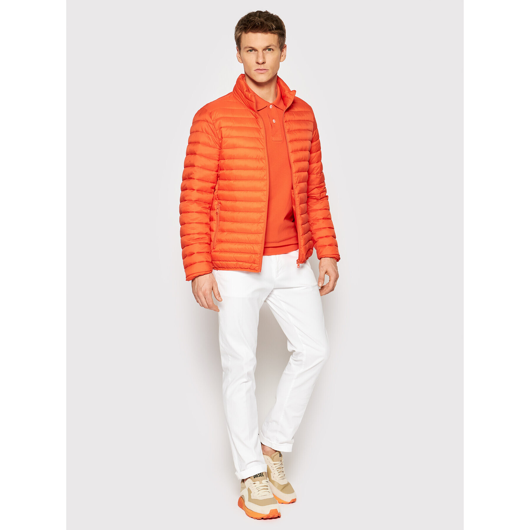 United Colors Of Benetton Puhovka 2BA2UN00E Oranžna Slim Fit - Pepit.si