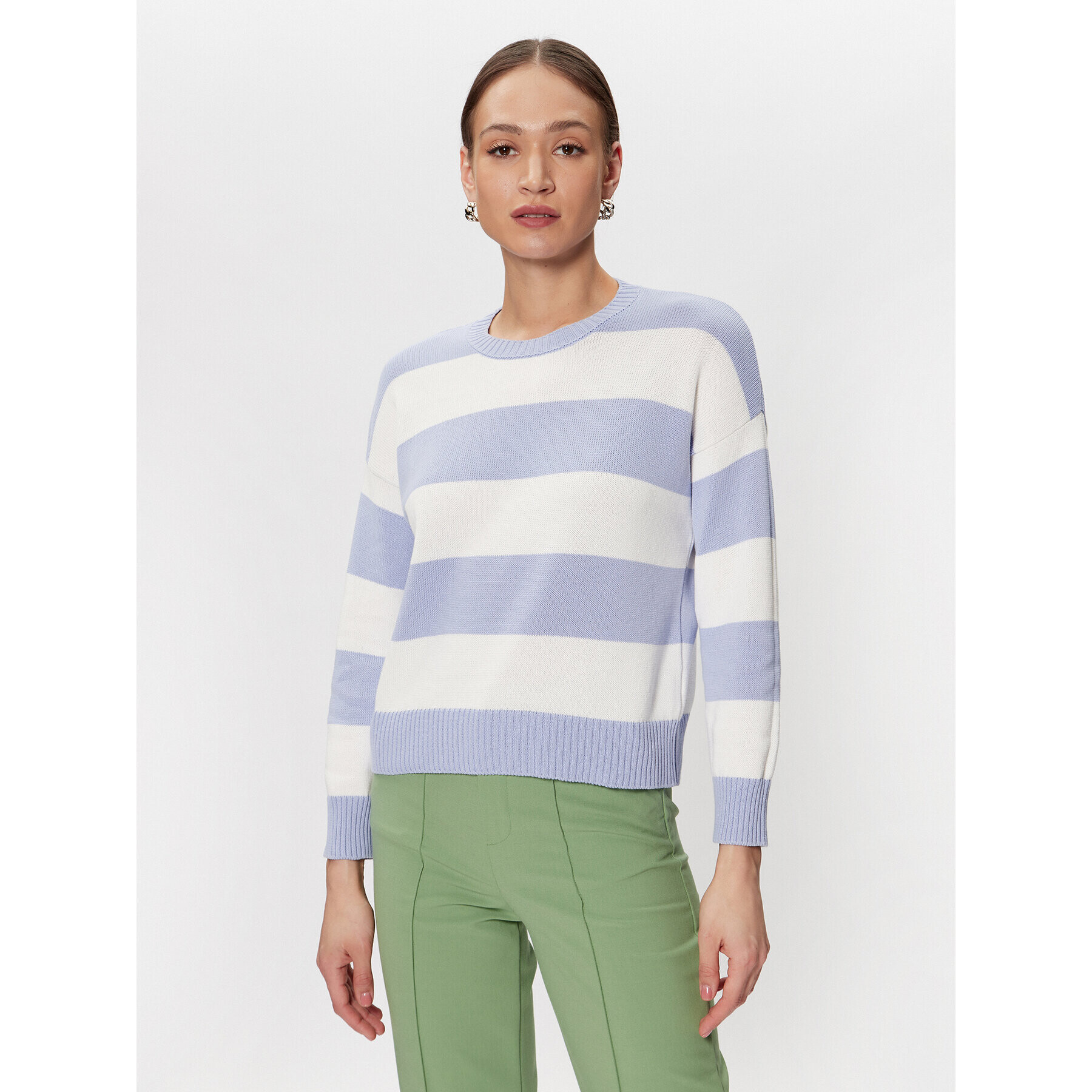 United Colors Of Benetton Pulover 1494E105J Vijolična Boxy Fit - Pepit.si