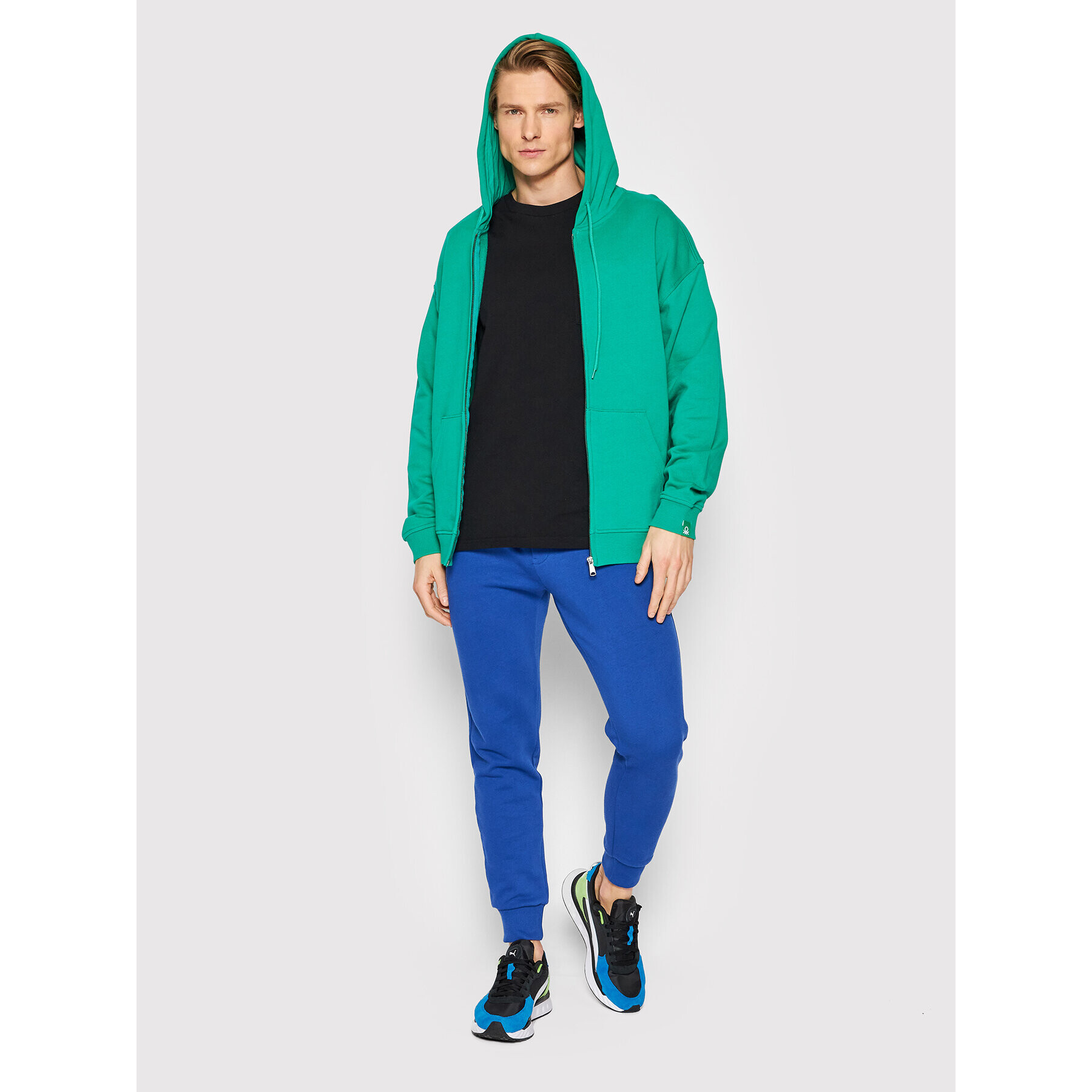 United Colors Of Benetton Spodnji del trenirke 3J68UF002 Modra Regular Fit - Pepit.si