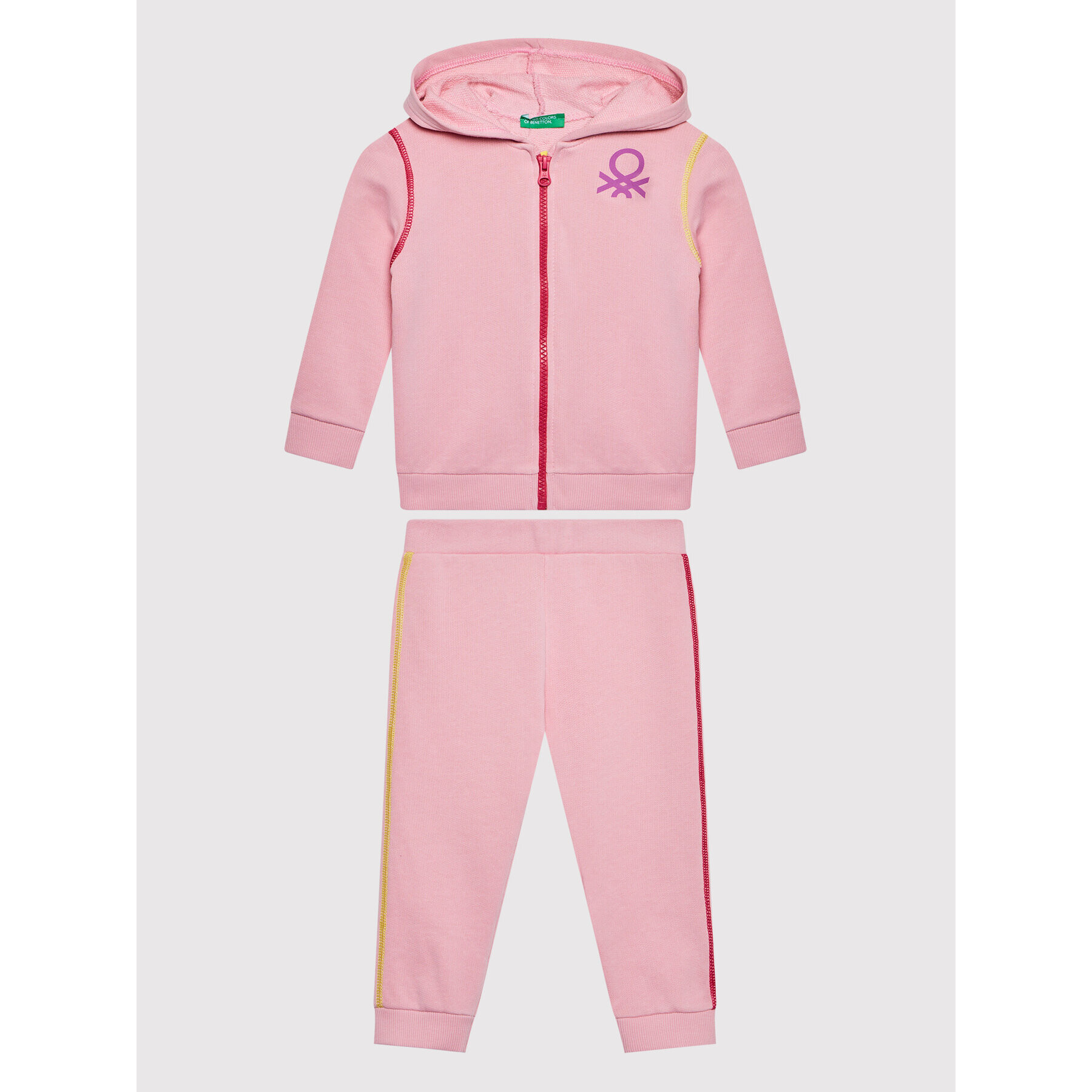 United Colors Of Benetton Trenirka 3J70Z5488 Roza Regular Fit - Pepit.si