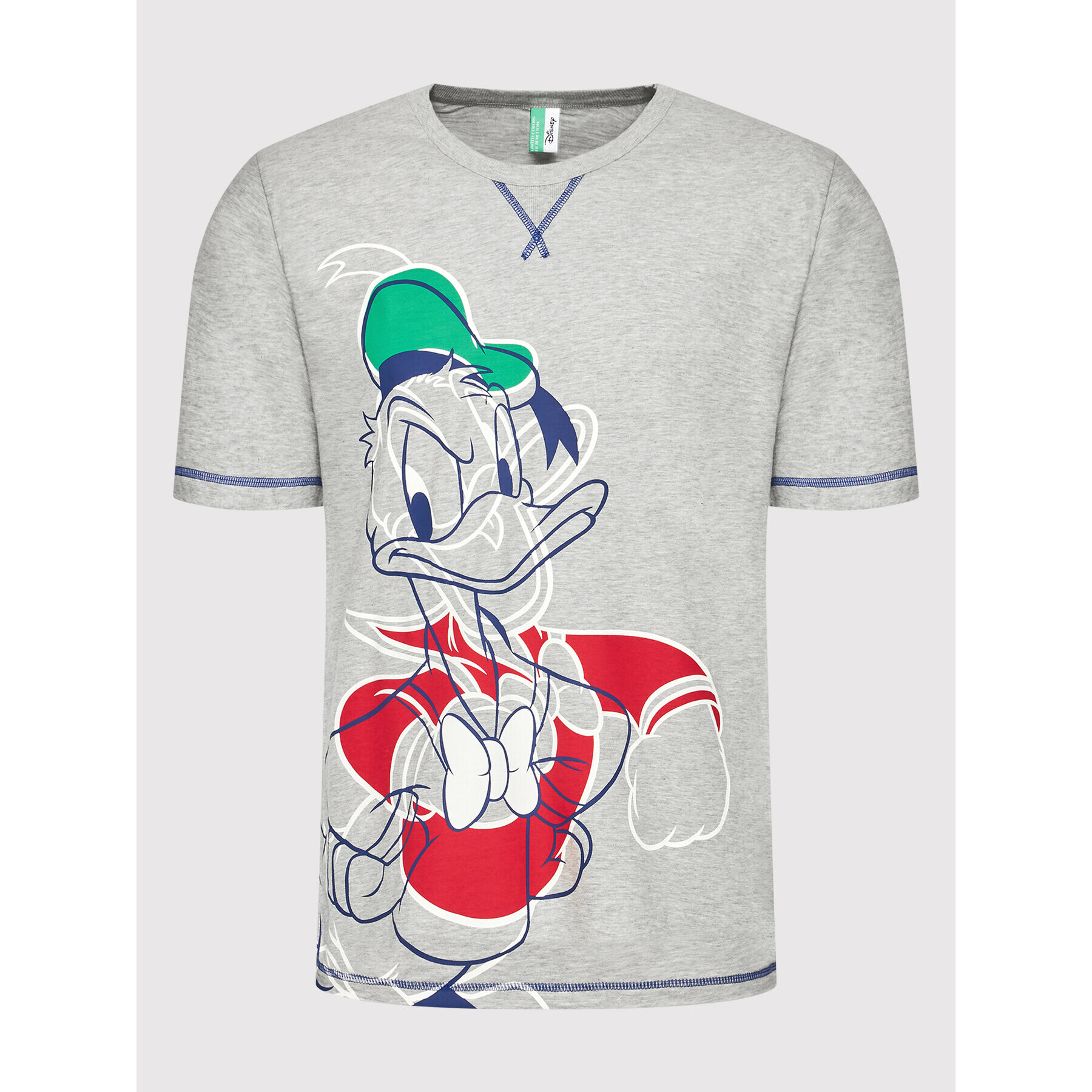 United Colors Of Benetton Zgornji del pižame DISNEY 3BVX4M009 Siva Regular Fit - Pepit.si