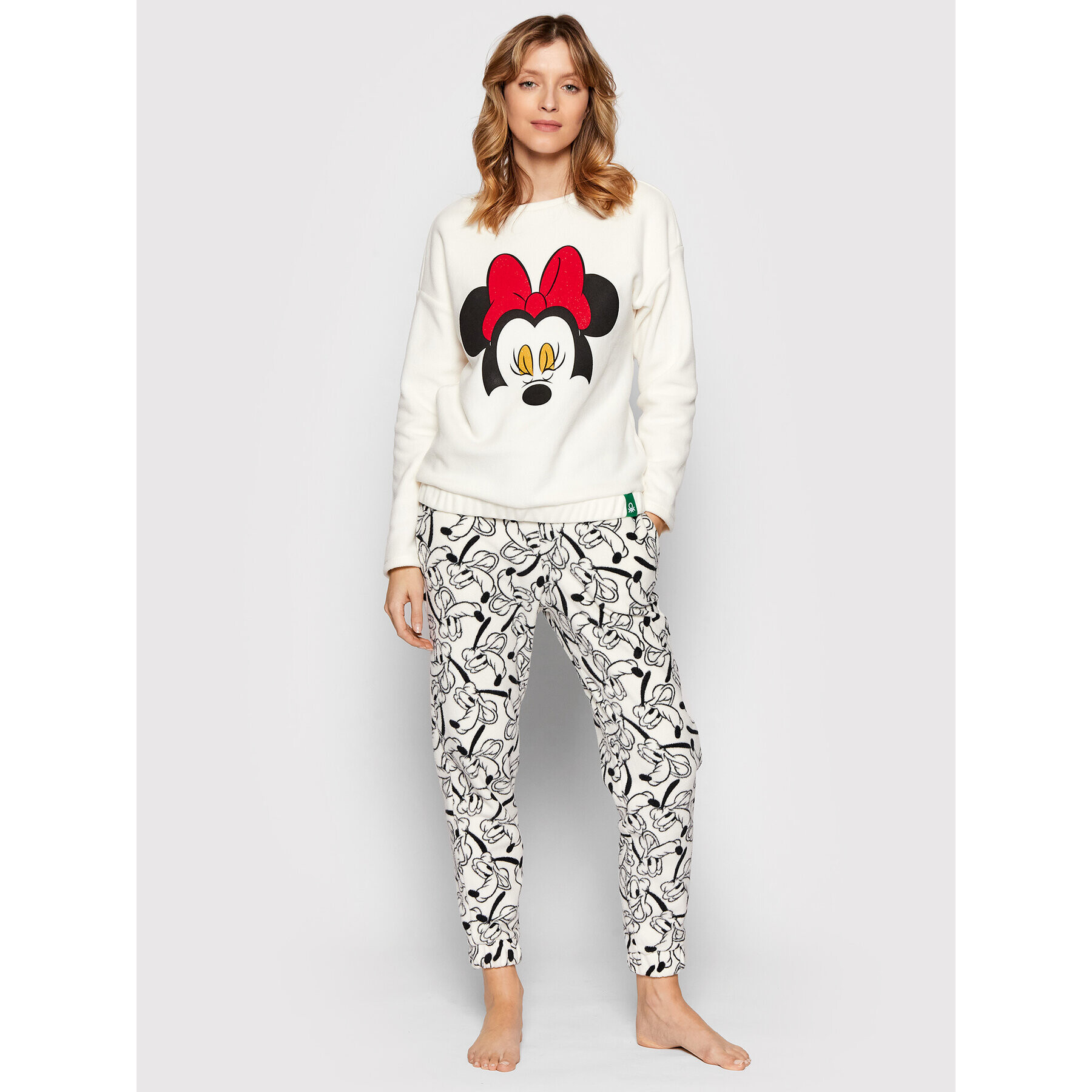 United Colors Of Benetton Zgornji del pižame DISNEY 3F7B3M004 Bež Regular Fit - Pepit.si