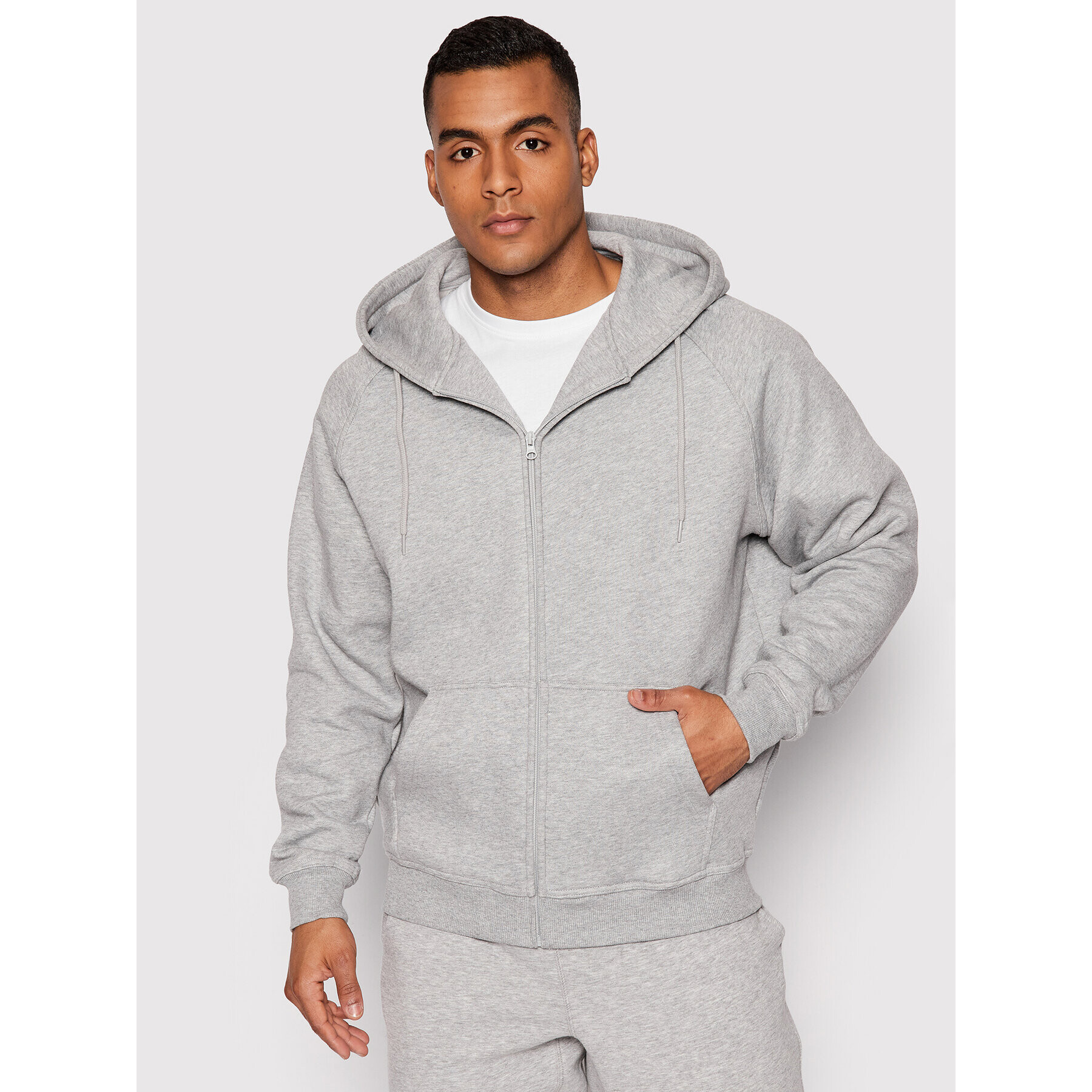 Urban Classics Jopa Zip TB014C Siva Regular Fit - Pepit.si