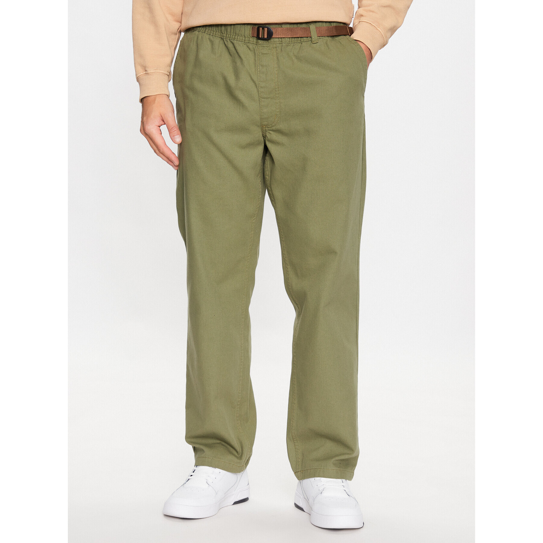 Vans Hlače iz tkanine Range Relaxed Climbing Pant VN0008N3 Zelena Relaxed Fit - Pepit.si