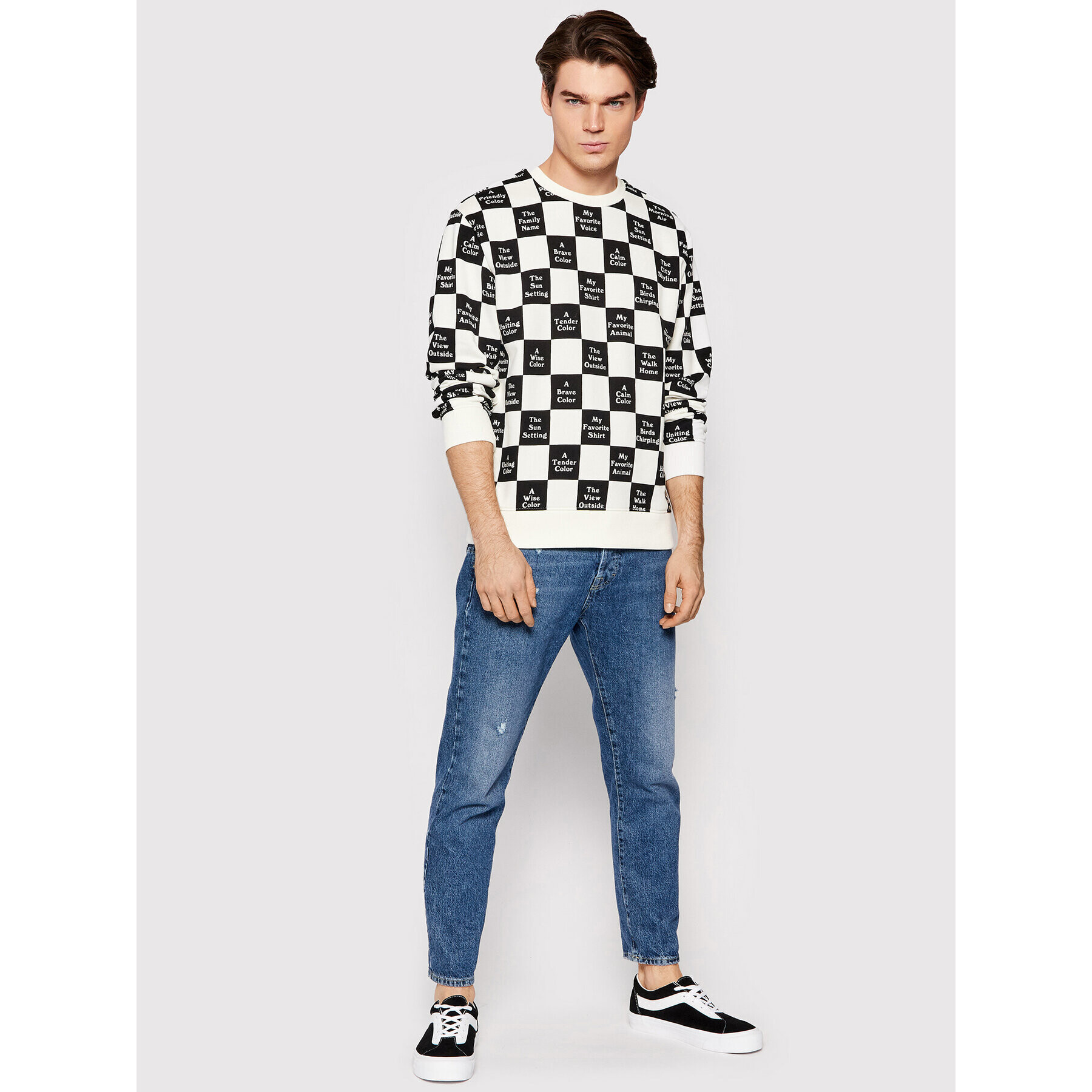 Vans Jopa Checkerboard Day Check VN0A5LJJ Bela Regular Fit - Pepit.si