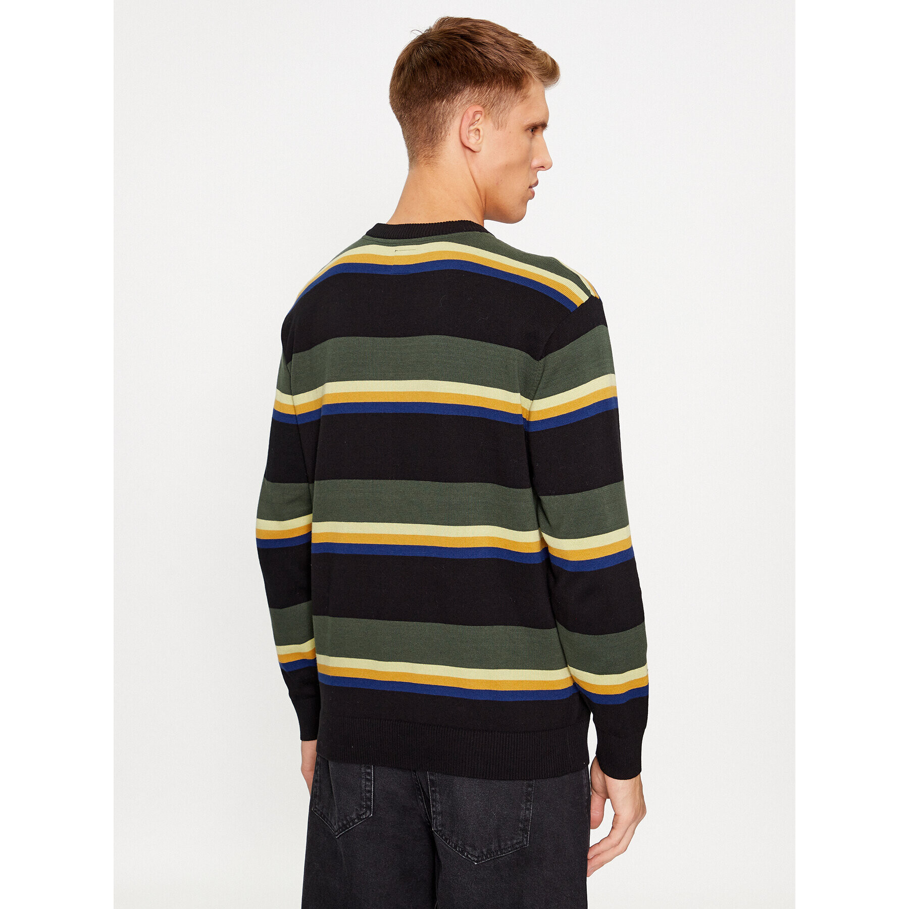 Vans Jopa Tacuba Stripe Crew Sweater VN000F50CM31 Črna Regular Fit - Pepit.si