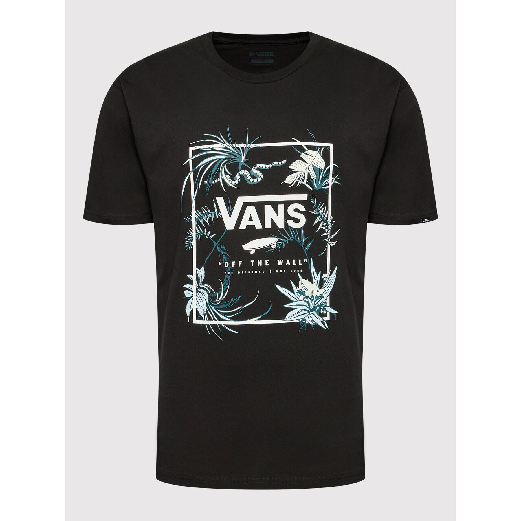 Vans Majica Classic Print Box VN0A5E7Y Črna Classic Fit - Pepit.si