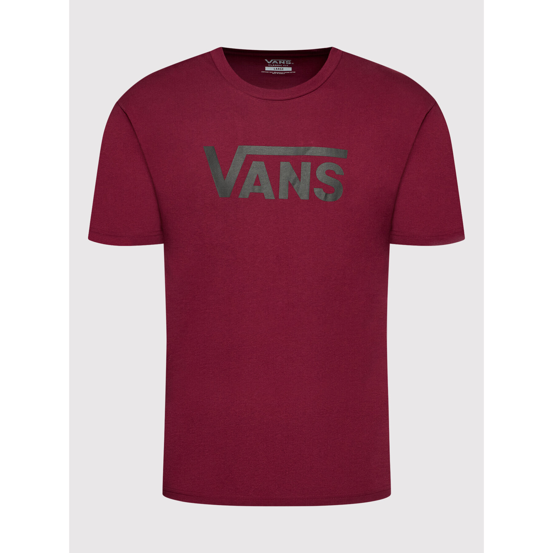 Vans Majica Classic VN000GGG Bordo rdeča Classic Fit - Pepit.si