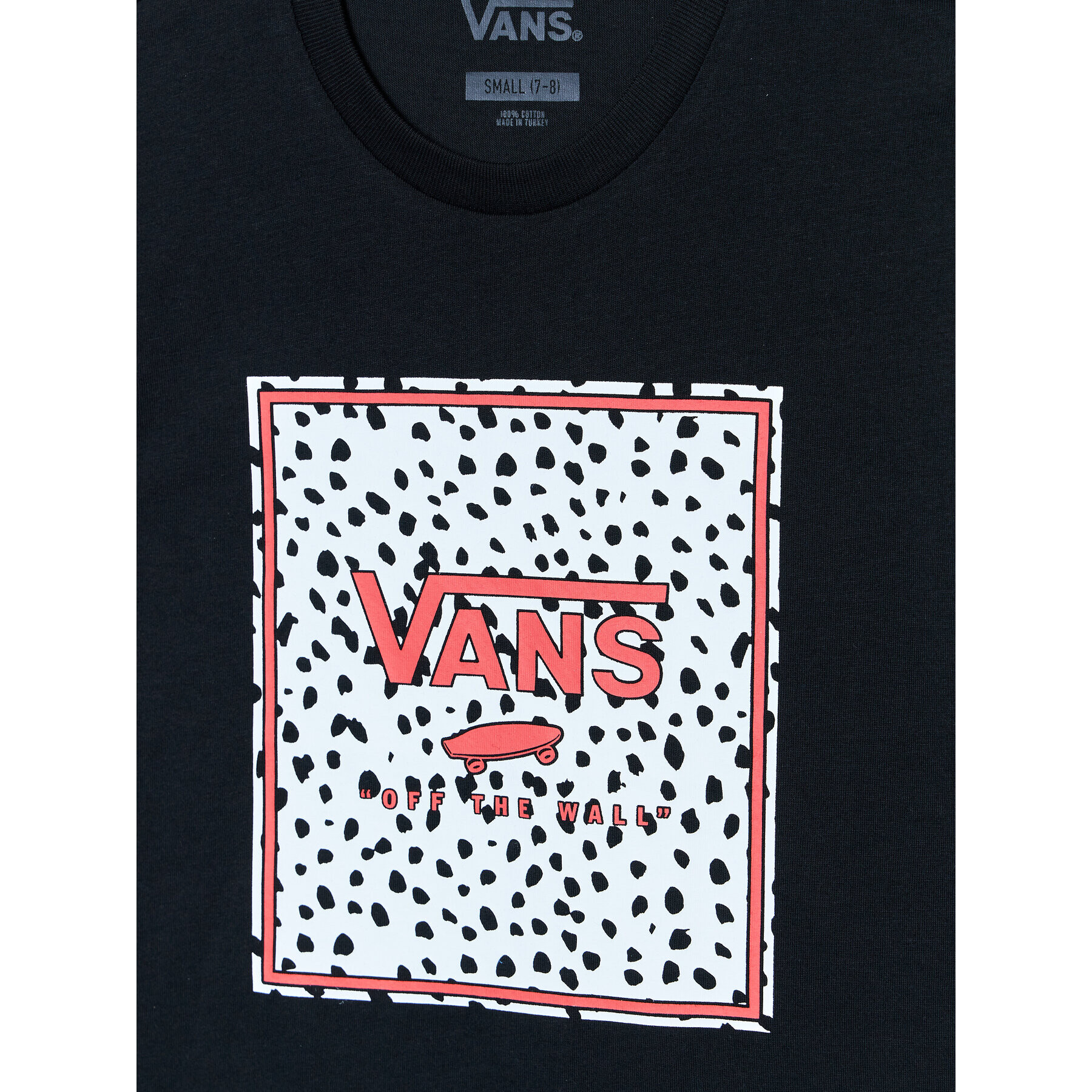 Vans Majica Dalmation Border VN0A7RUO Črna Regular Fit - Pepit.si