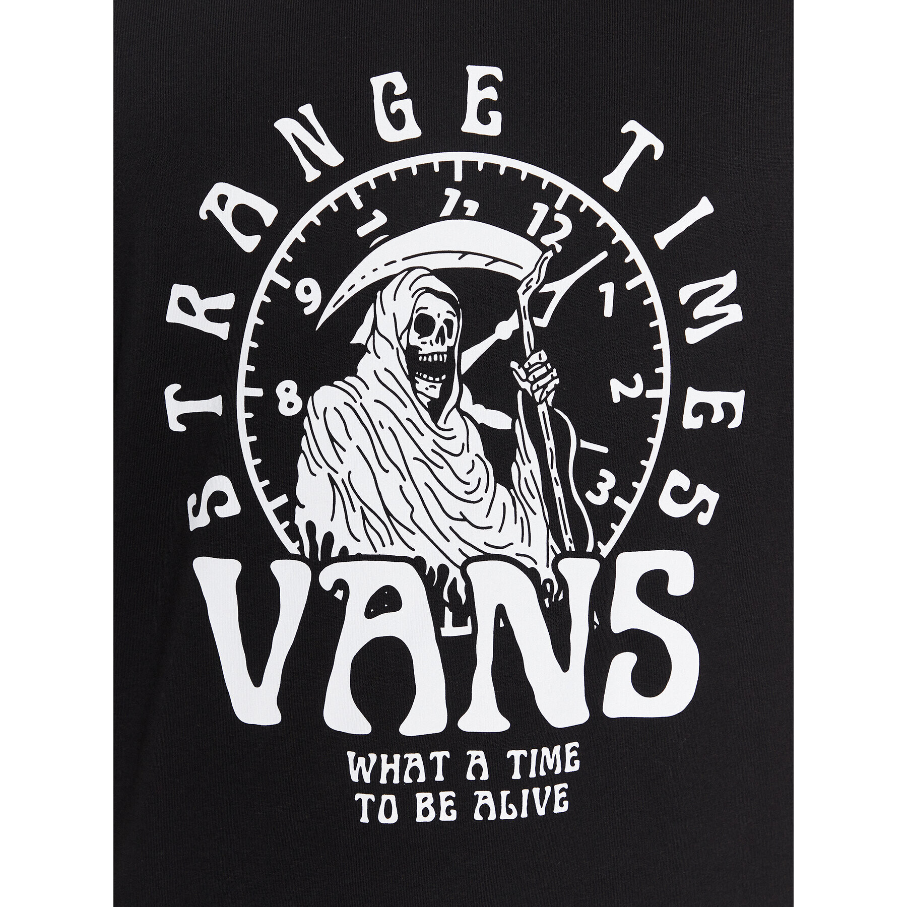 Vans Majica Strange Times VN000040 Črna Classic Fit - Pepit.si