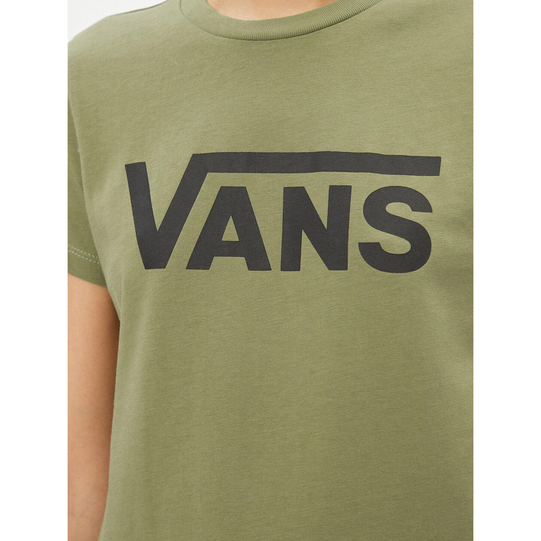 Vans Majica Wm Flying V Crew Tee VN0A3UP4 Zelena Regular Fit - Pepit.si