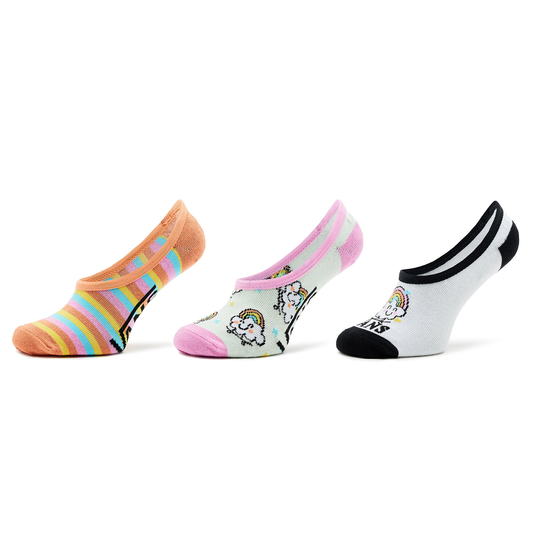 Vans Set 3 parov ženskih stopalk Rainbow Rider Canoodle VN00079WYB21 Pisana - Pepit.si