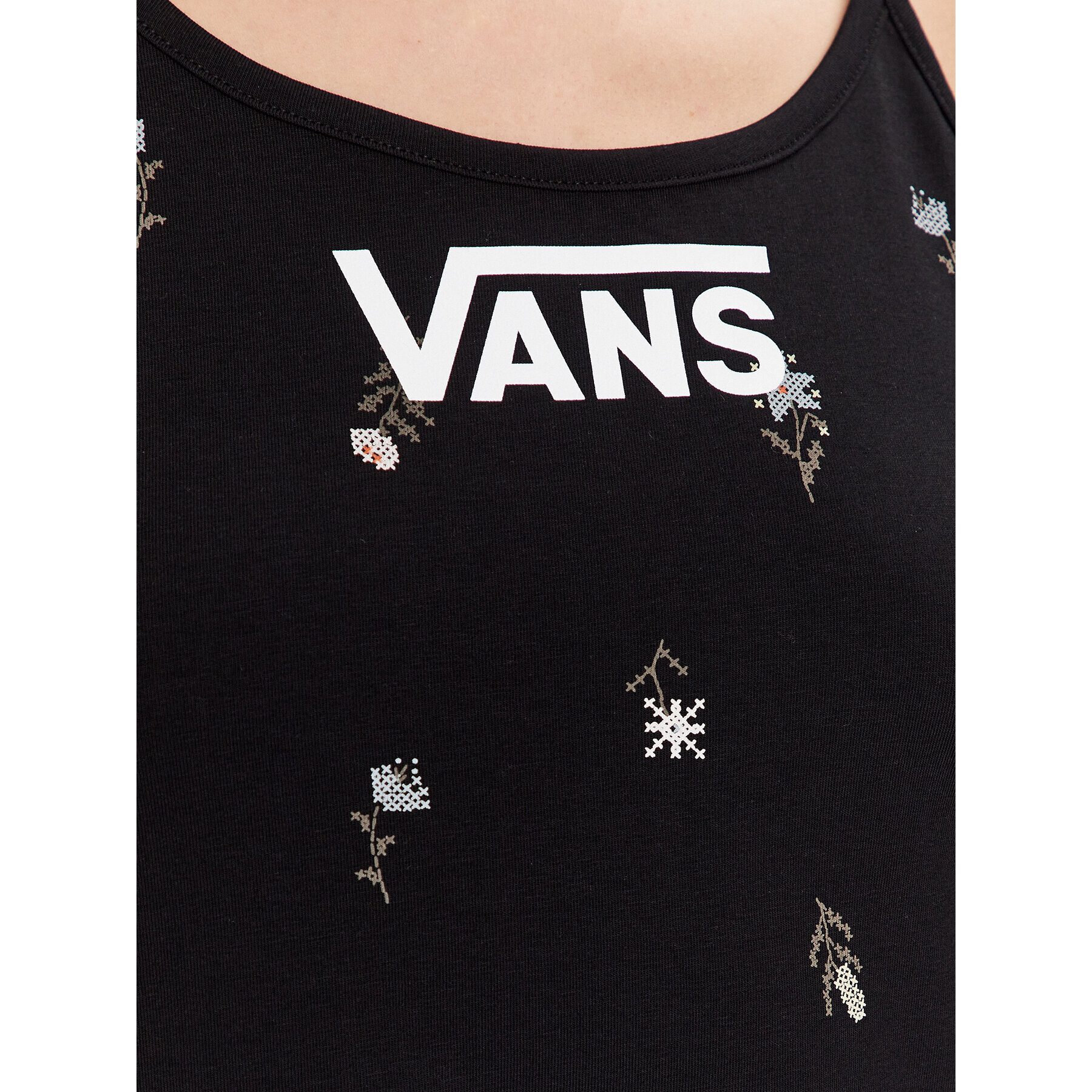 Vans Top Micro Ditsy Halter VN0003M6 Črna Regular Fit - Pepit.si