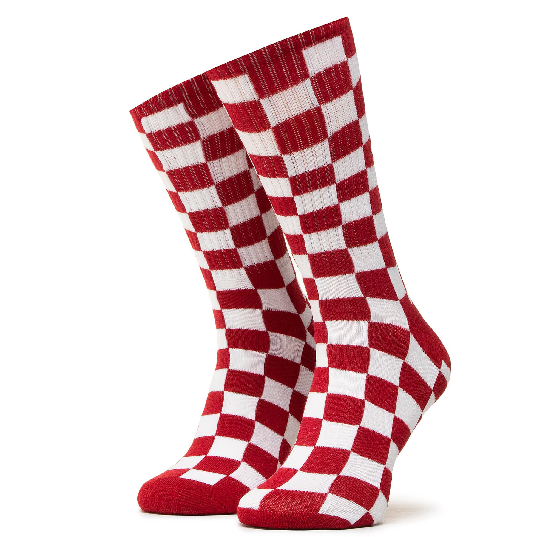 Vans Ženske visoke nogavice Checkerboard Crew VN0A3H3NRLM1 r.385/42 Rdeča - Pepit.si