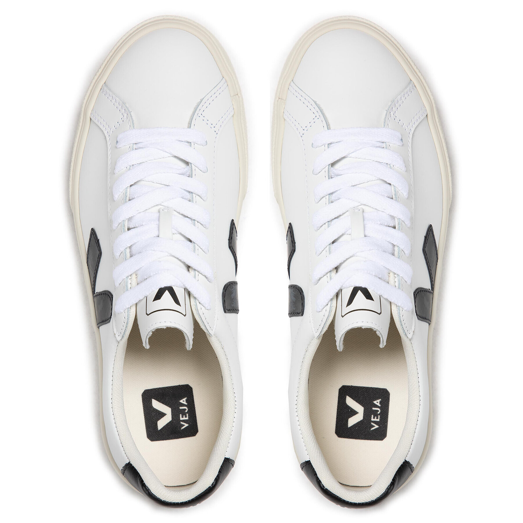 Veja Superge Esplar Logo Leather Extra EO020005A Bela - Pepit.si