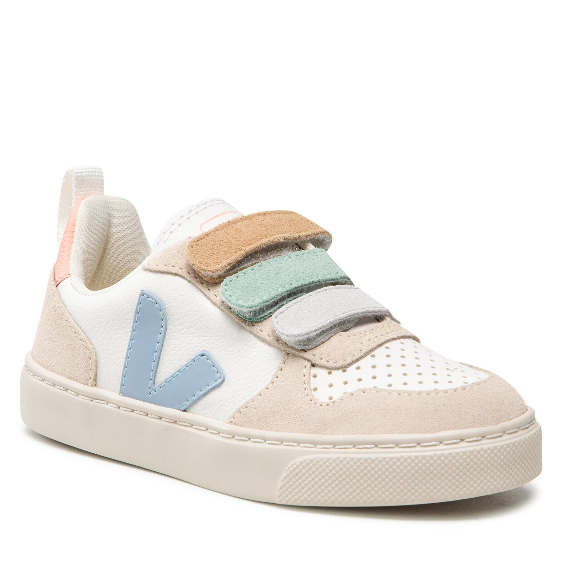 Veja Superge Small V-10 Chromefree Leather CV0502916C Bela - Pepit.si